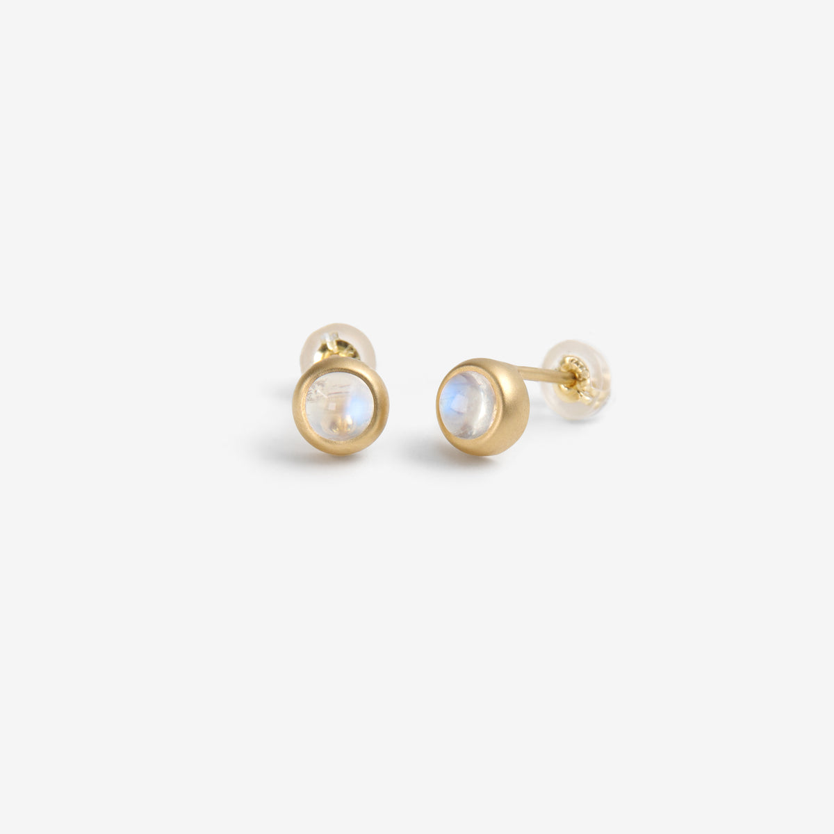 Earth Drops ピアス レインボームーンストーン【K18YG】