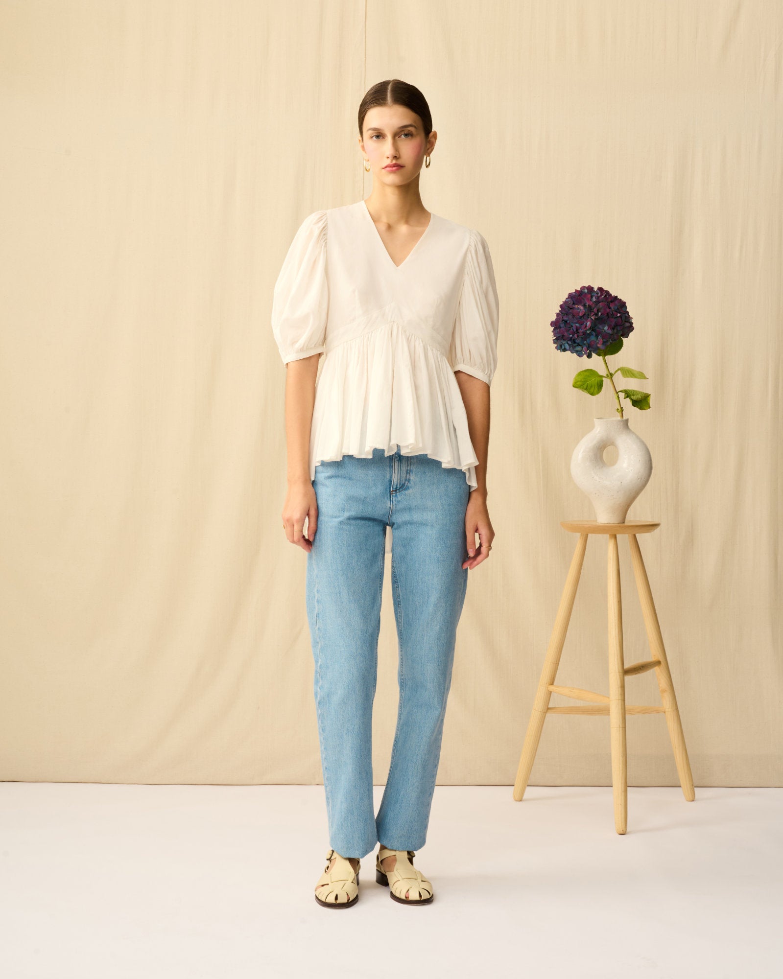 【予約】ラストダンスのブラウス White Chalcedony