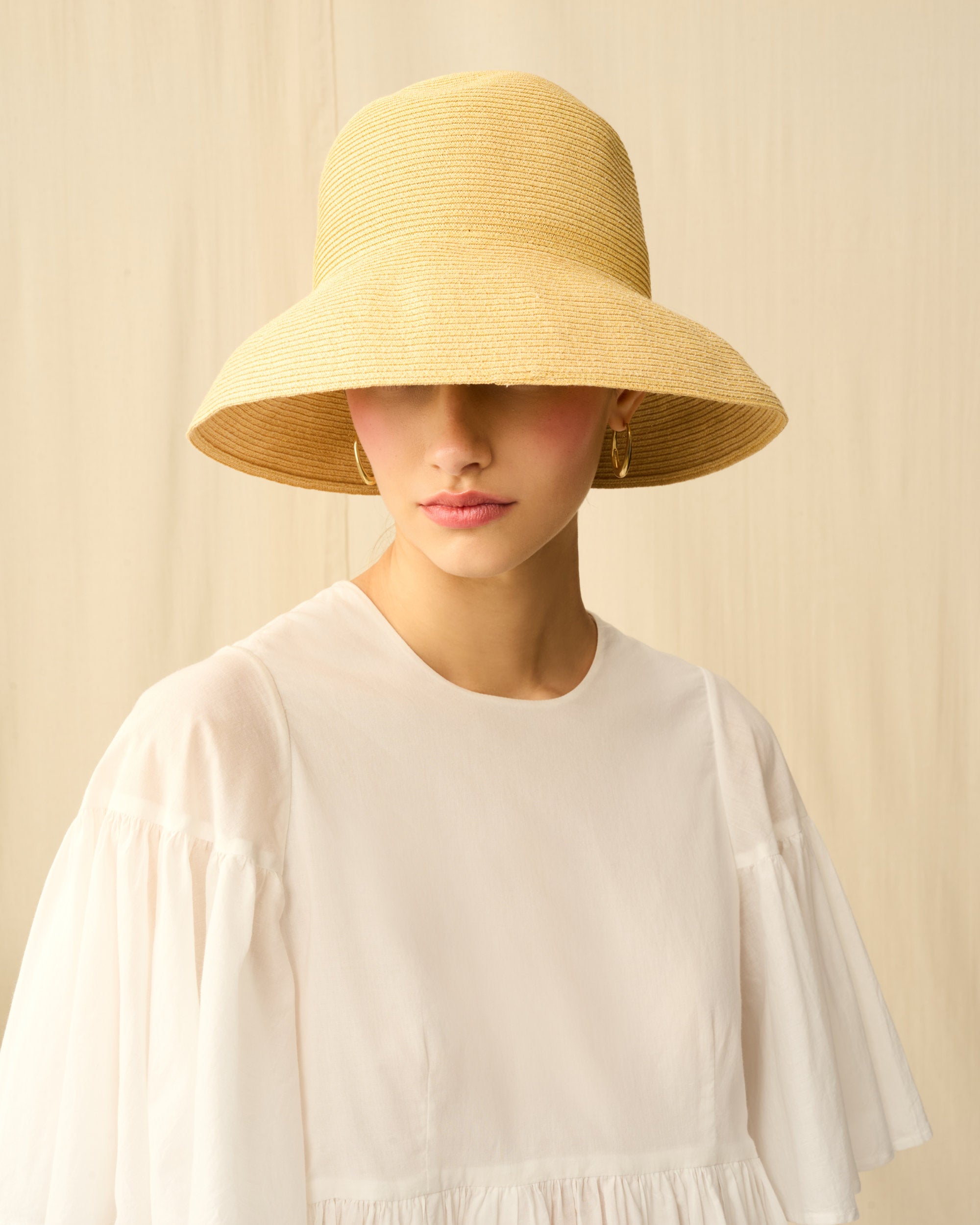 レディのハット Short Brim Beige