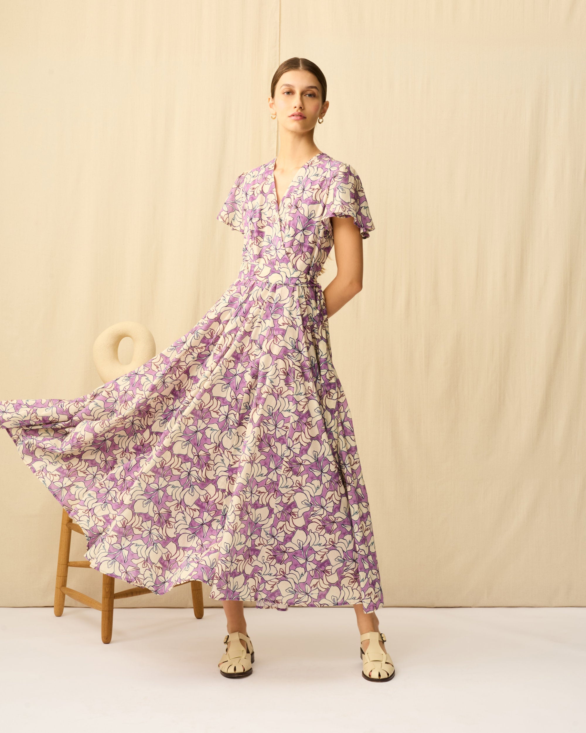 【予約】マドモアゼルのドレス Flower Poem/Purple