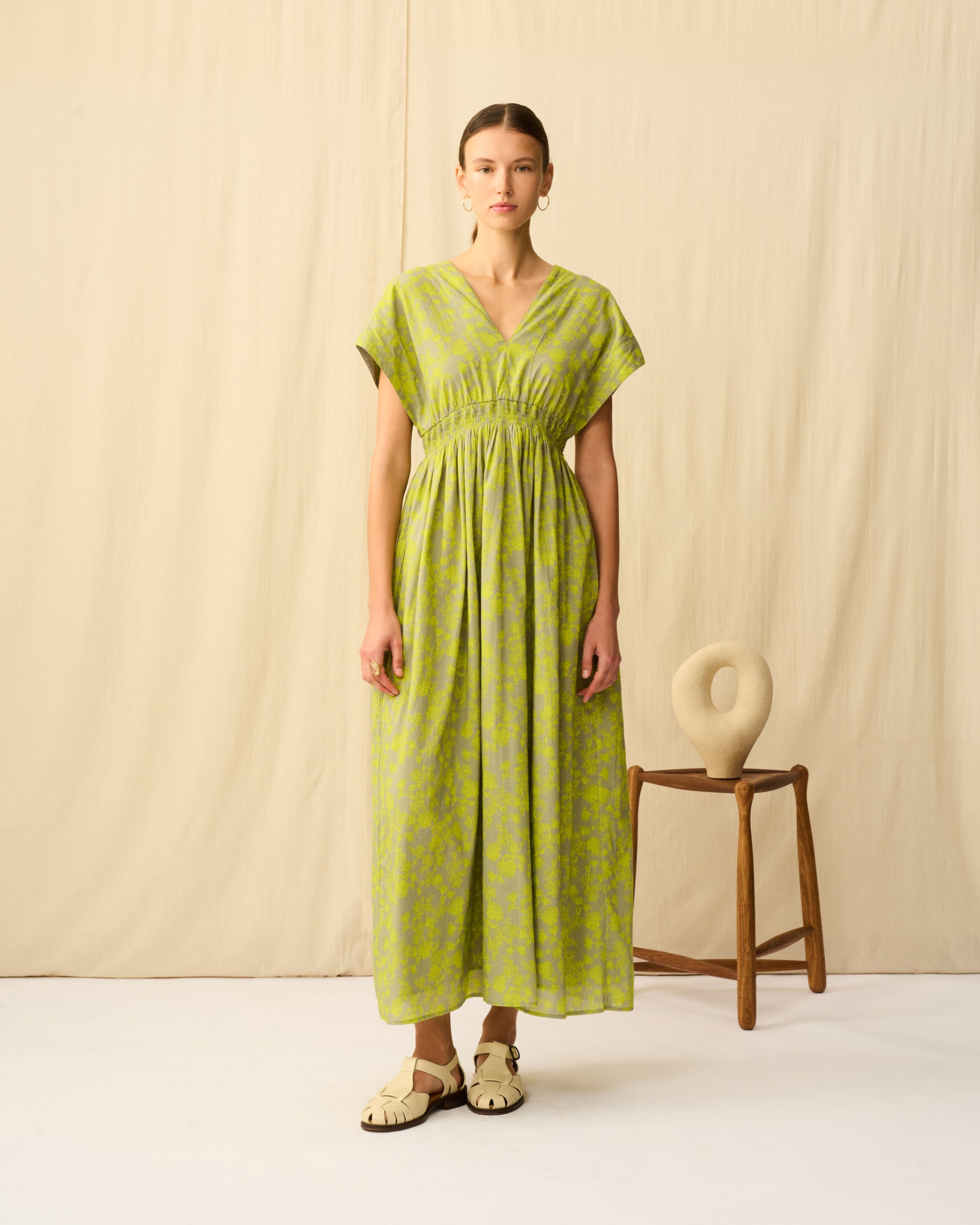 【予約】夏の光のドレス Radiant Flowers/Grey