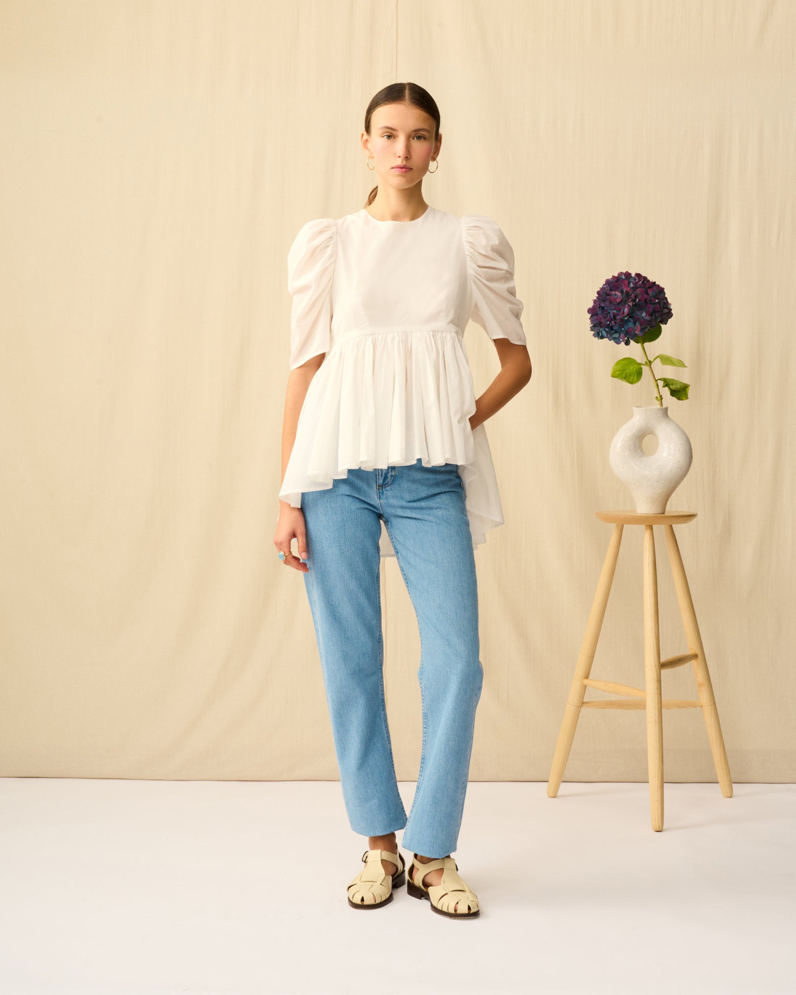 【予約】セレナーデのブラウス White Chalcedony