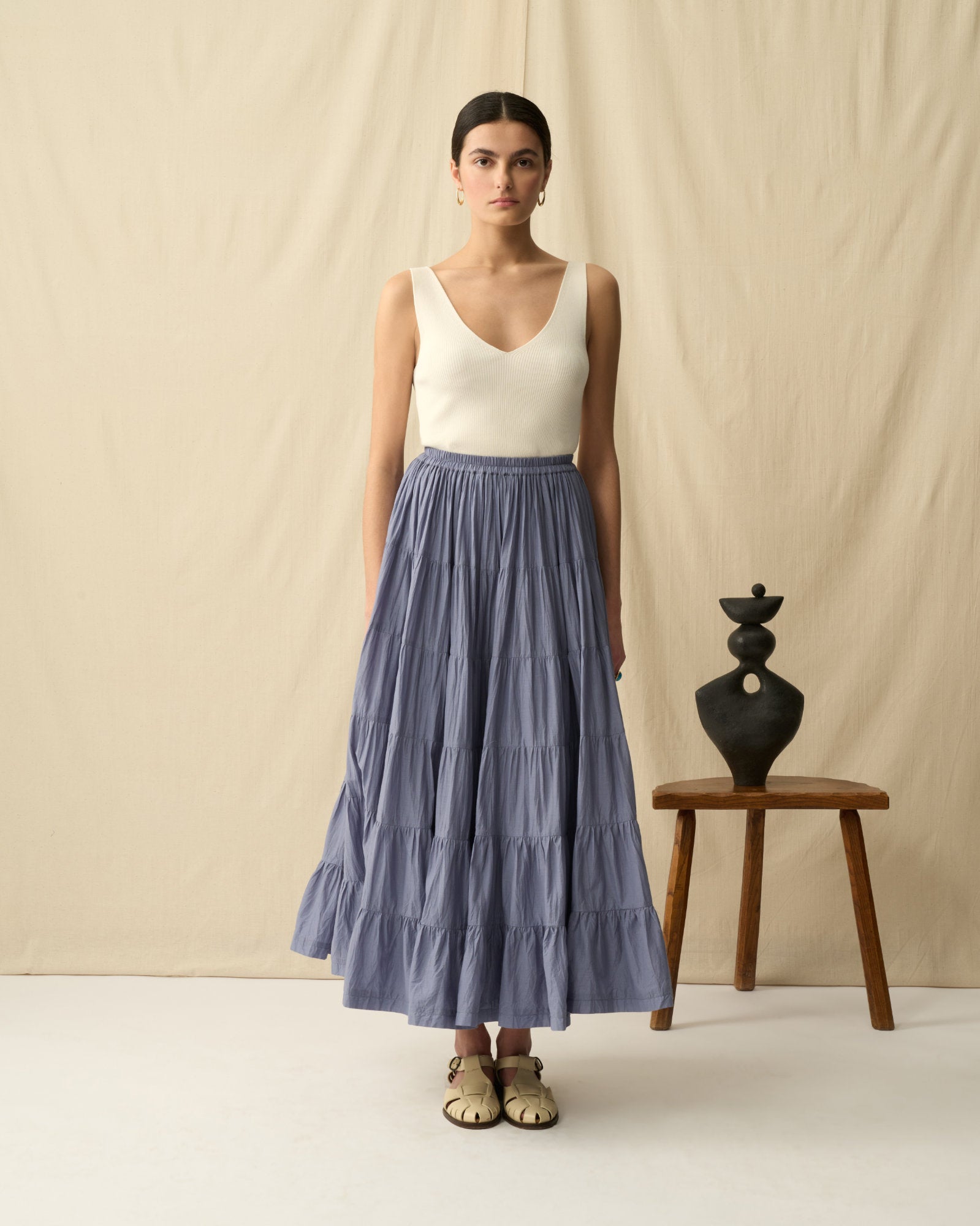 【予約】草原の虹のスカート Calm Ocean