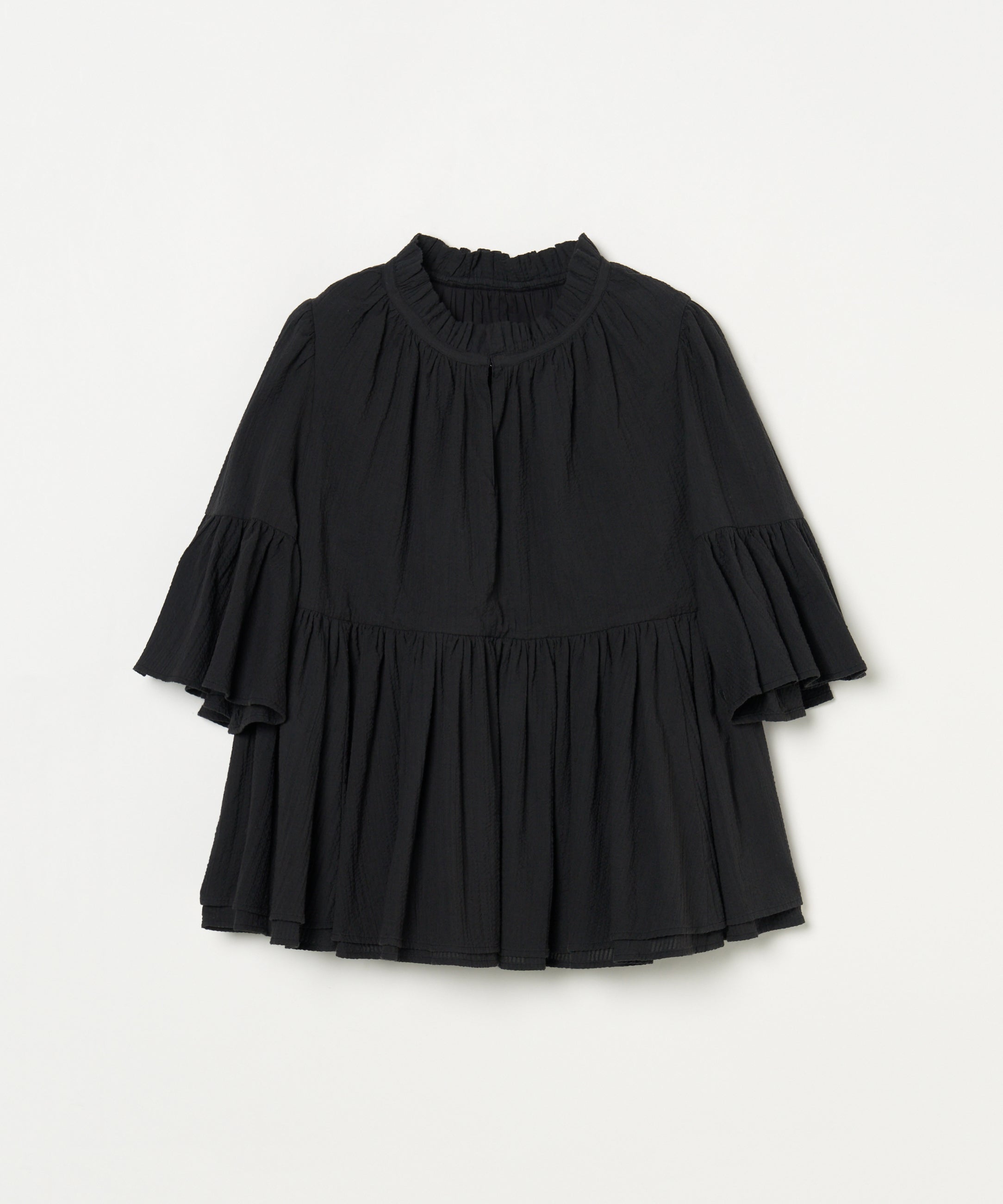 星明りのブラウス Seersucker Onyx