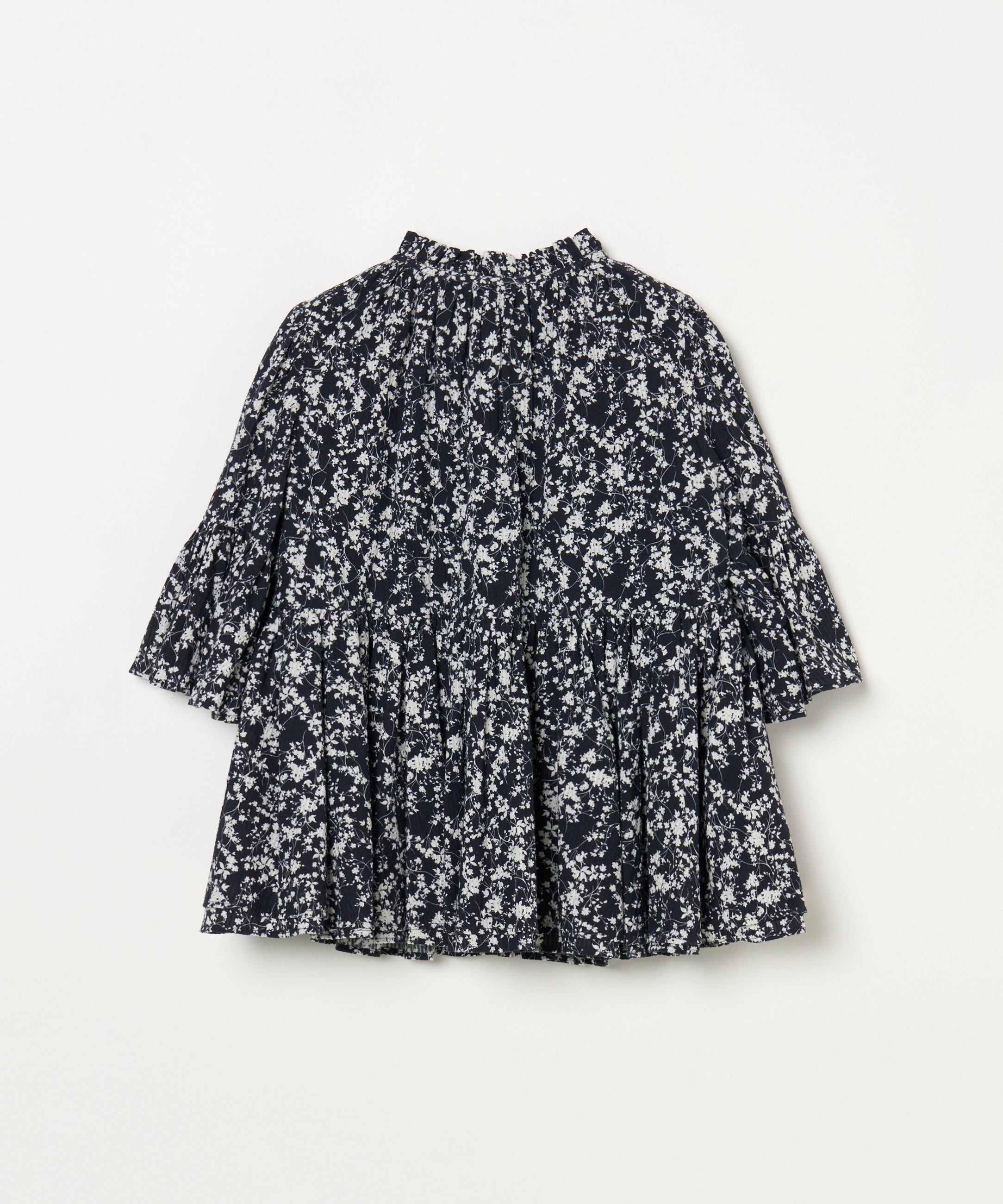 【予約】星明りのブラウス Seersucker Shadow Play/Black