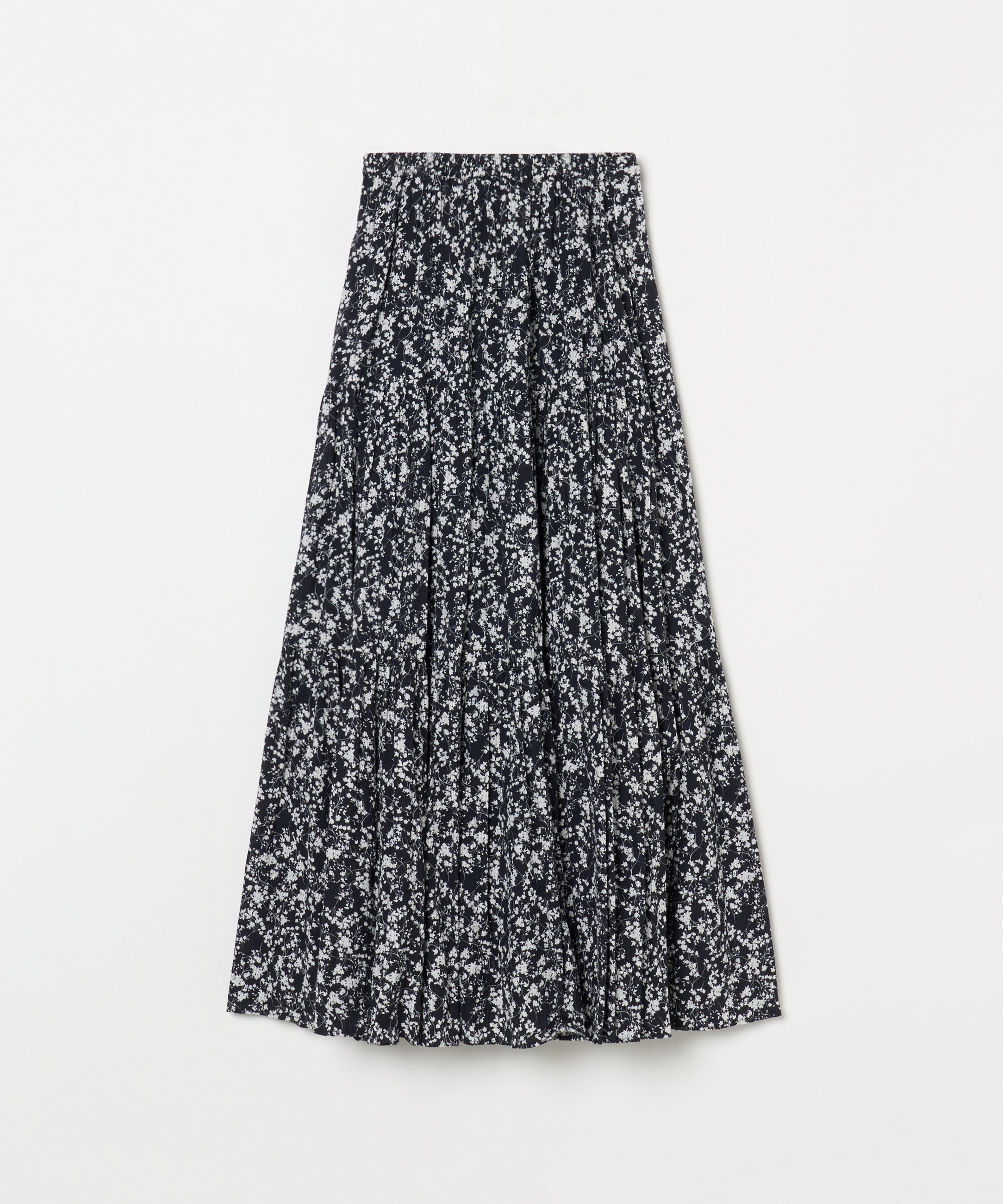 【予約】星明りのスカート Seersucker Shadow Play/Black