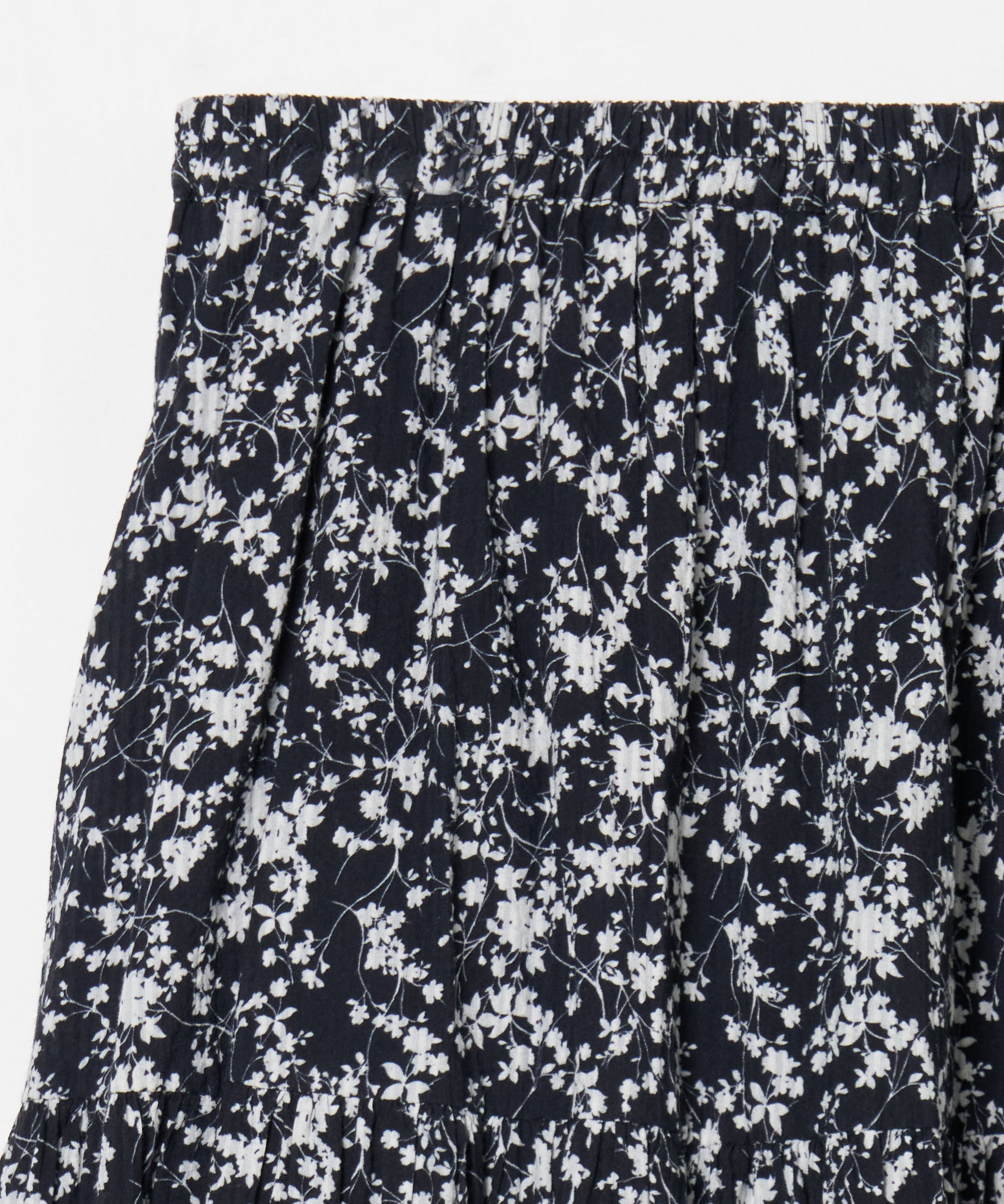 【予約】星明りのスカート Seersucker Shadow Play/Black