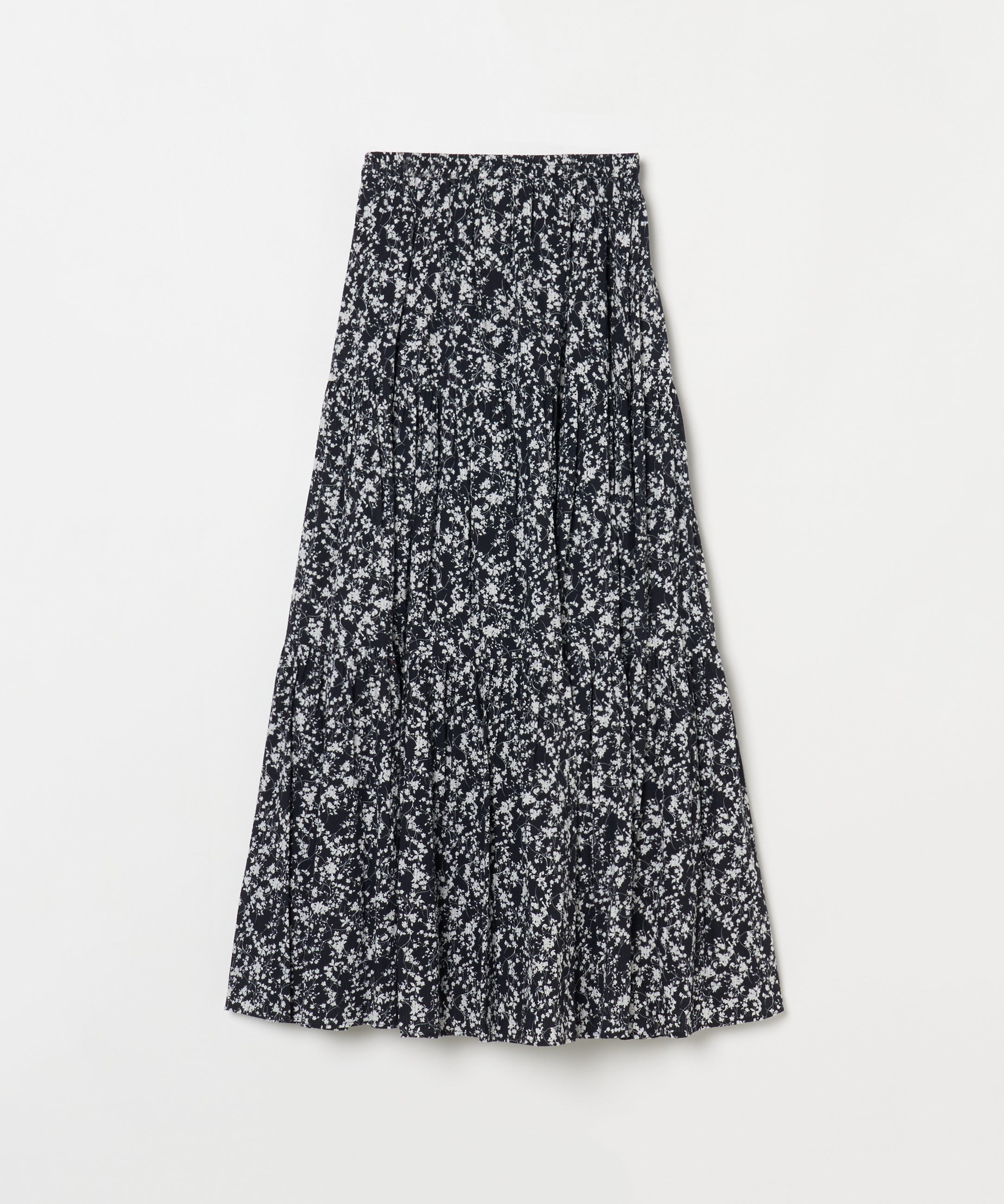 【予約】星明りのスカート Seersucker Shadow Play/Black