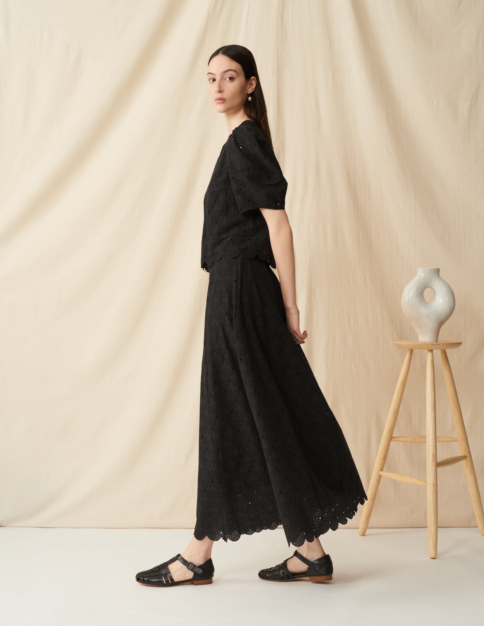 【予約】<br>エクリプスのスカート <br>Lace Arabesque/Black