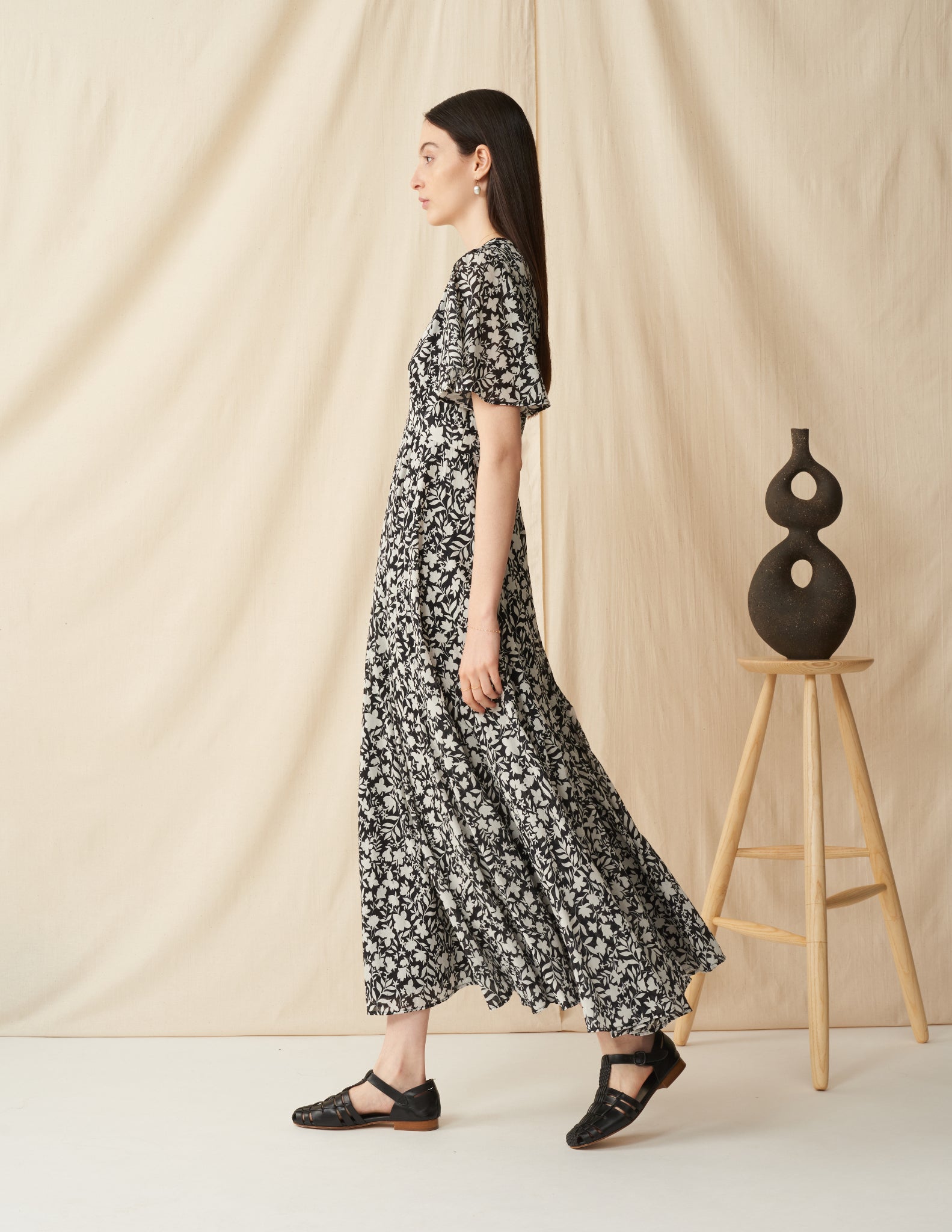 【予約】<br>せせらぎのドレス <br>Spring Shadow/Black