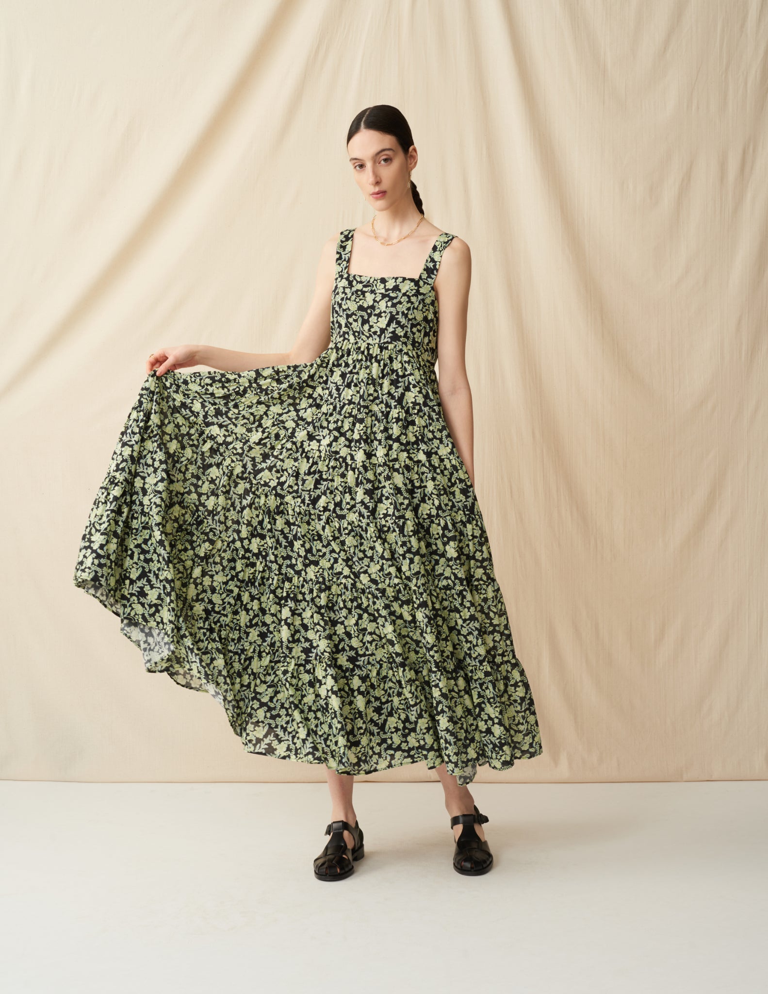 【予約】<br>虹の女神のドレス <br>Paisely Bloom/Black