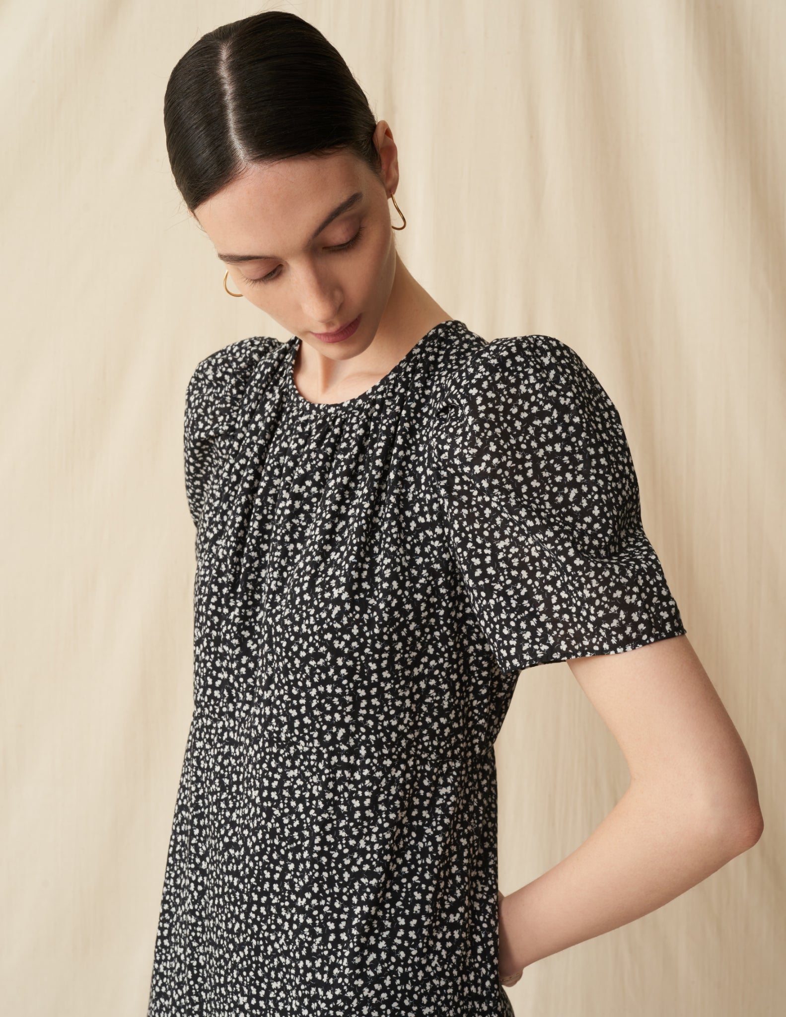 【予約】<br>チューリップのドレス <br>Baby Daisies/Black