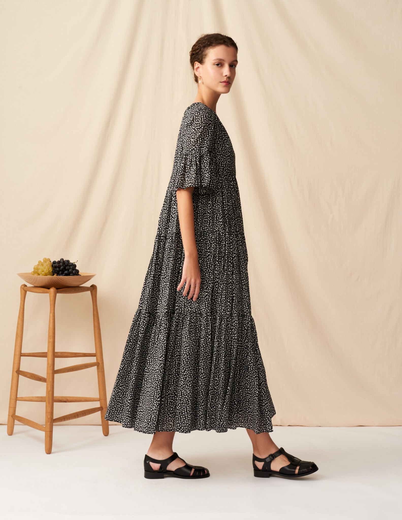【予約】<br>春のすずらんのドレス <br>Baby Daisies/Black