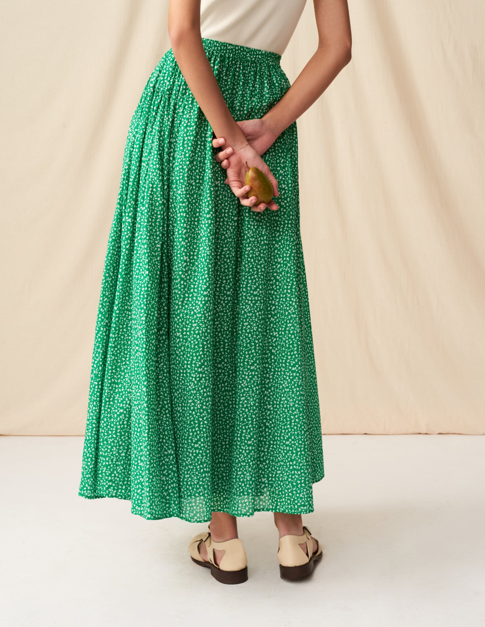 【予約】<br>シンデレラのスカート <br>Baby Daisies/Green