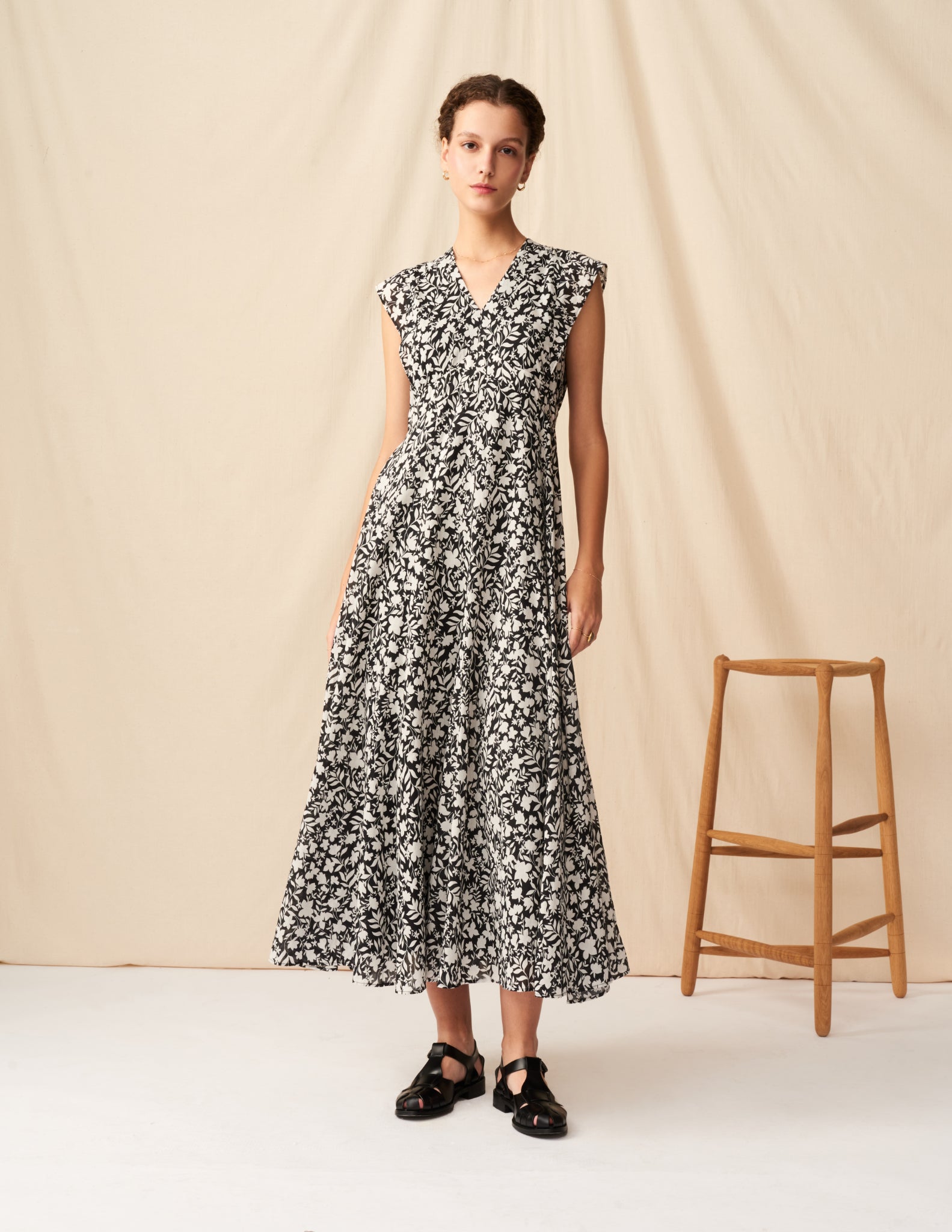 【予約】<br>夏の月のドレス <br>Spring Shadow/Black