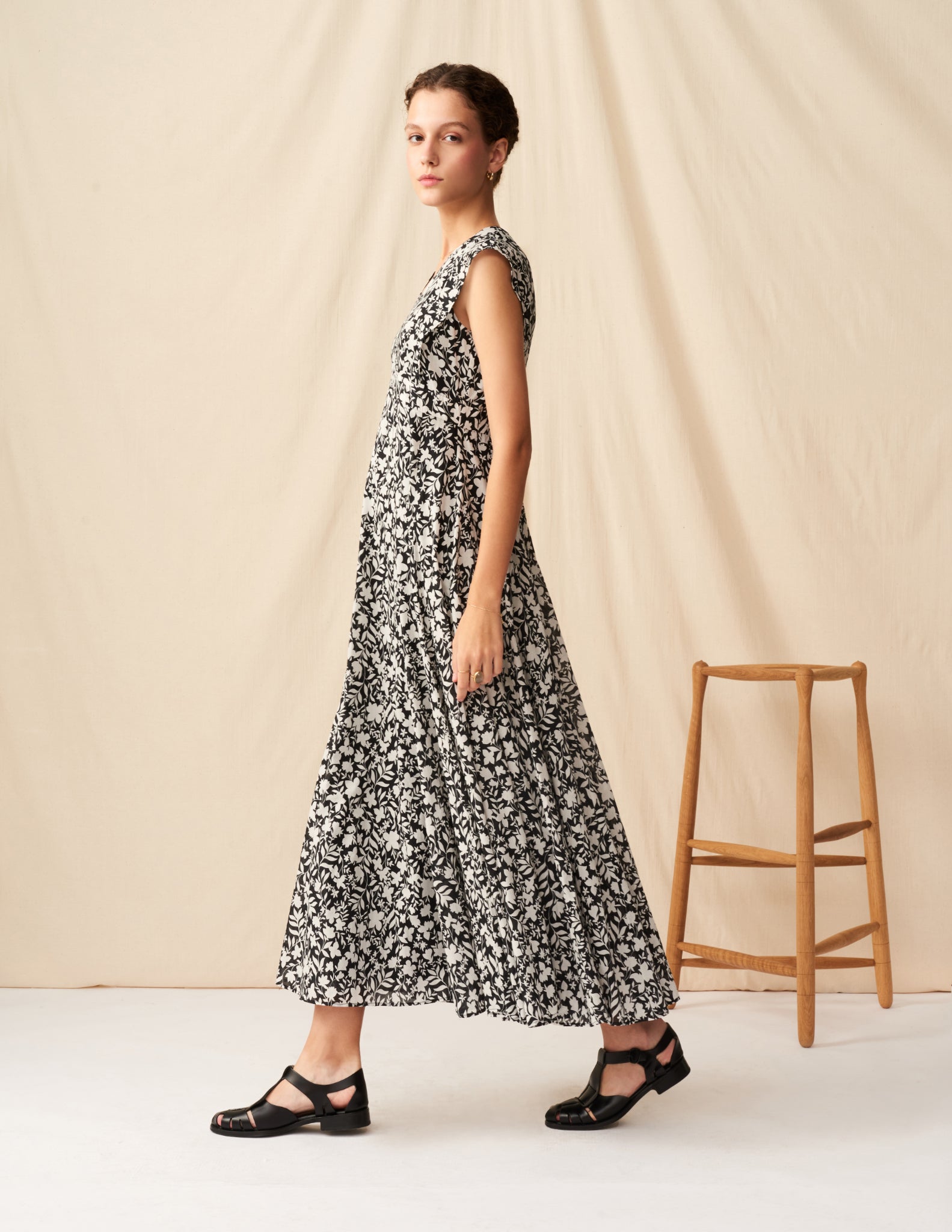 【予約】<br>夏の月のドレス <br>Spring Shadow/Black