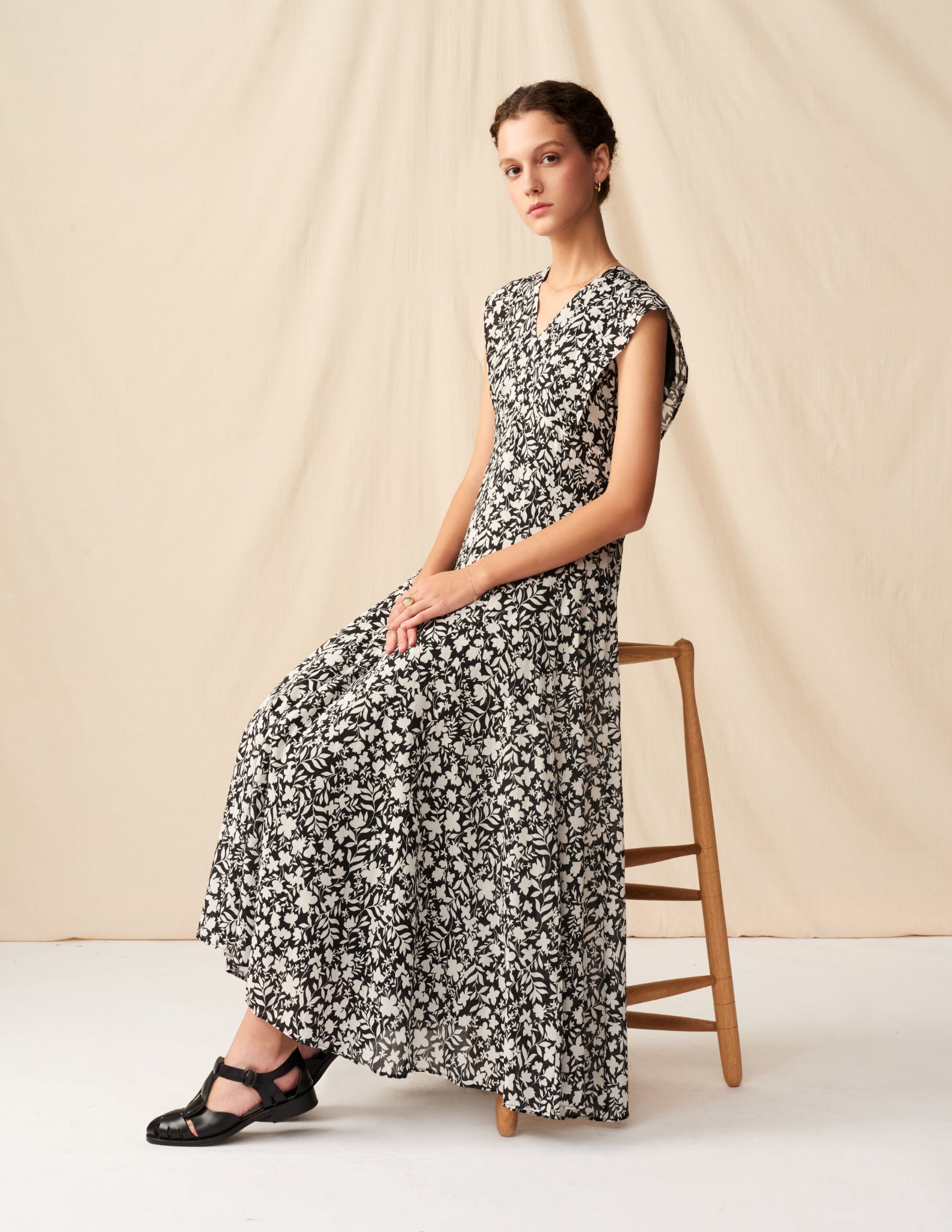 【予約】<br>夏の月のドレス <br>Spring Shadow/Black
