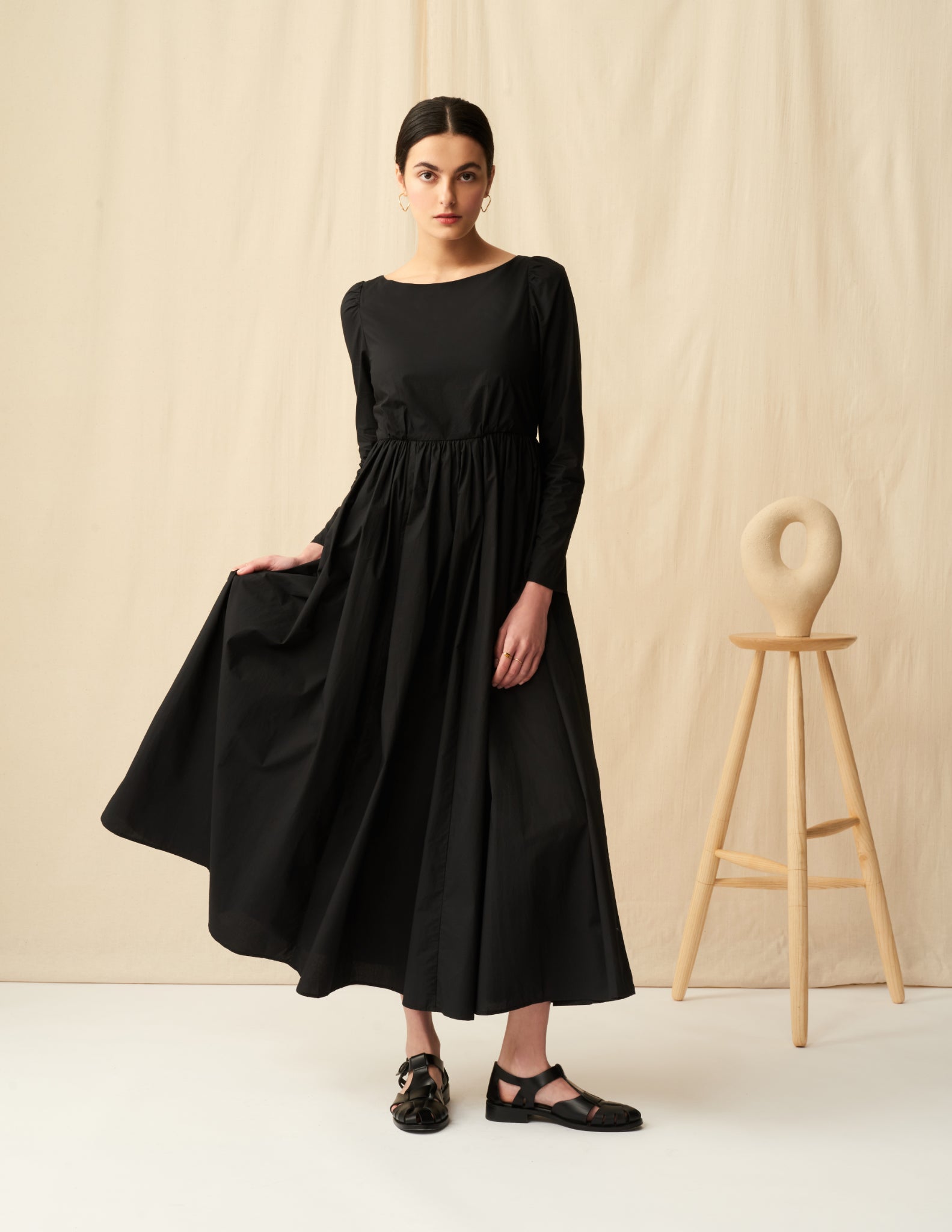 コンサバ ワンピース マーメイド おしゃれ ドレス S〜3XL MARIHA(マリハ) 夕暮れのドレス Onyx ワンピース 長袖