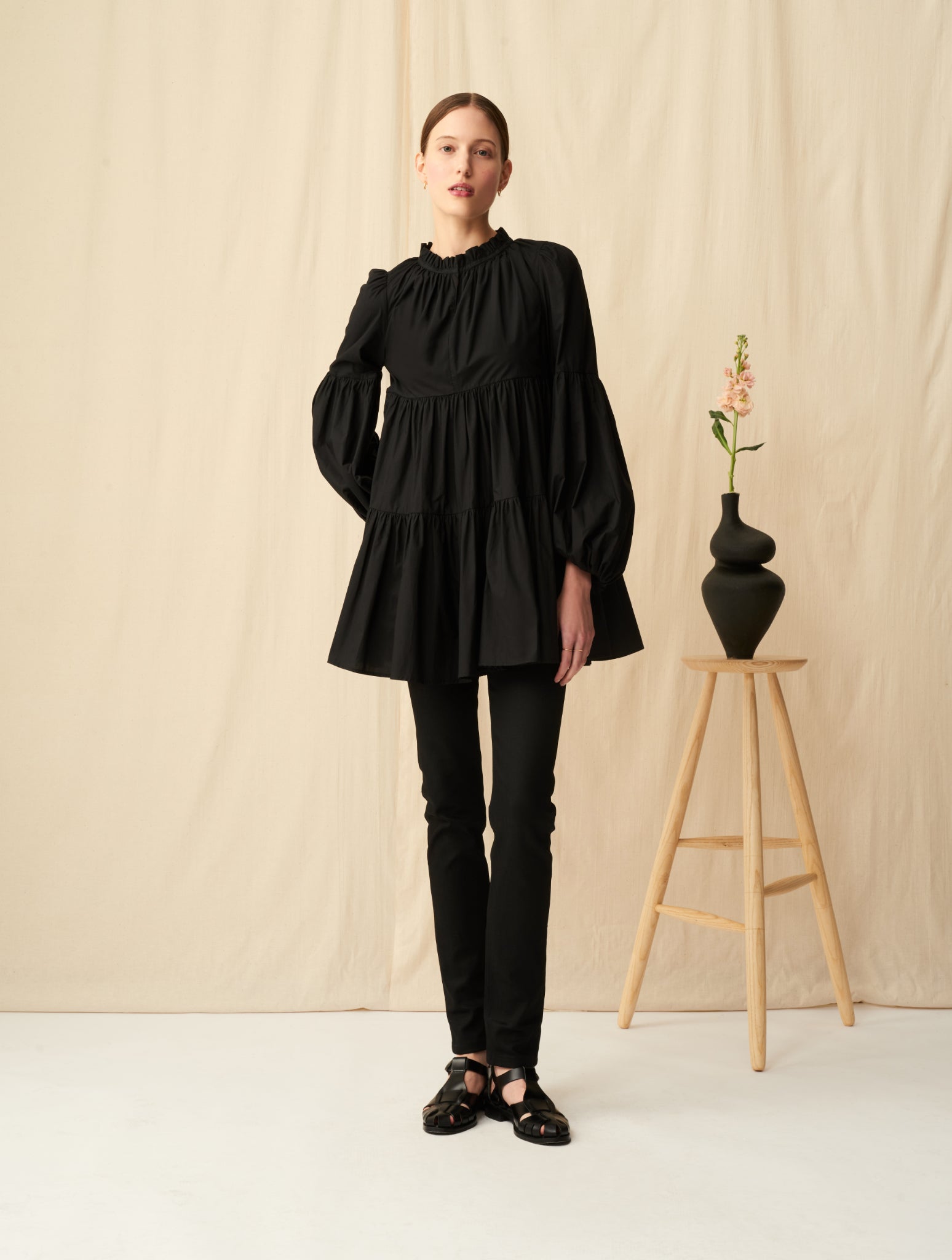 星明りのロングブラウス Onyx