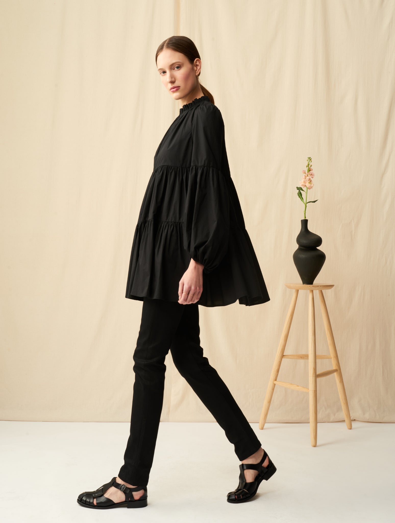 星明りのロングブラウス Onyx