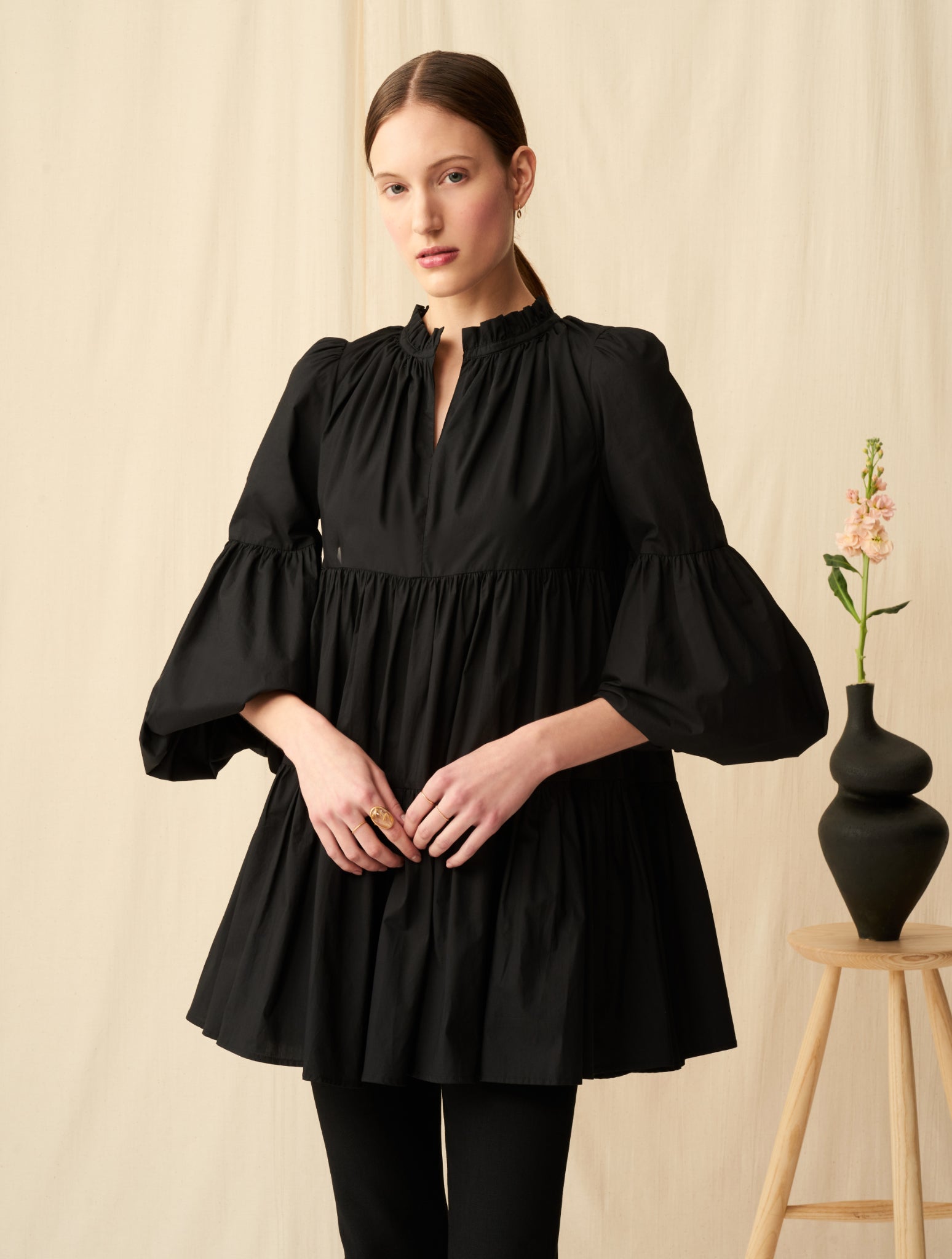 星明りのロングブラウス Onyx