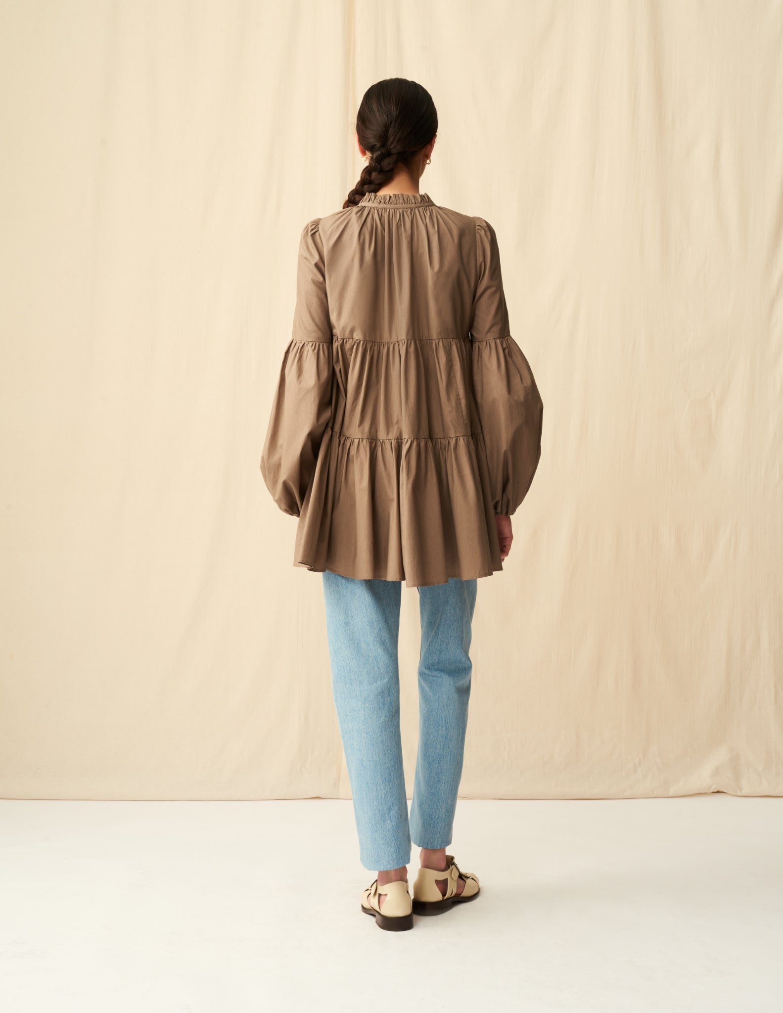 星明りのロングブラウス<br>Oak