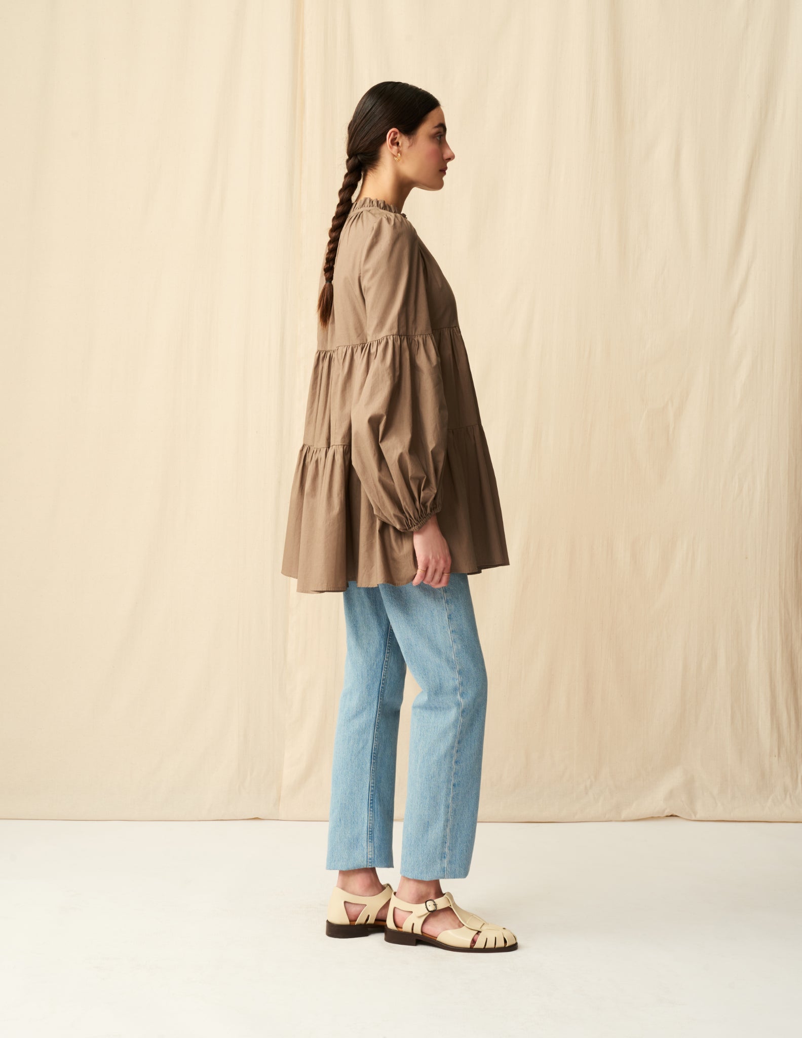 星明りのロングブラウス Oak