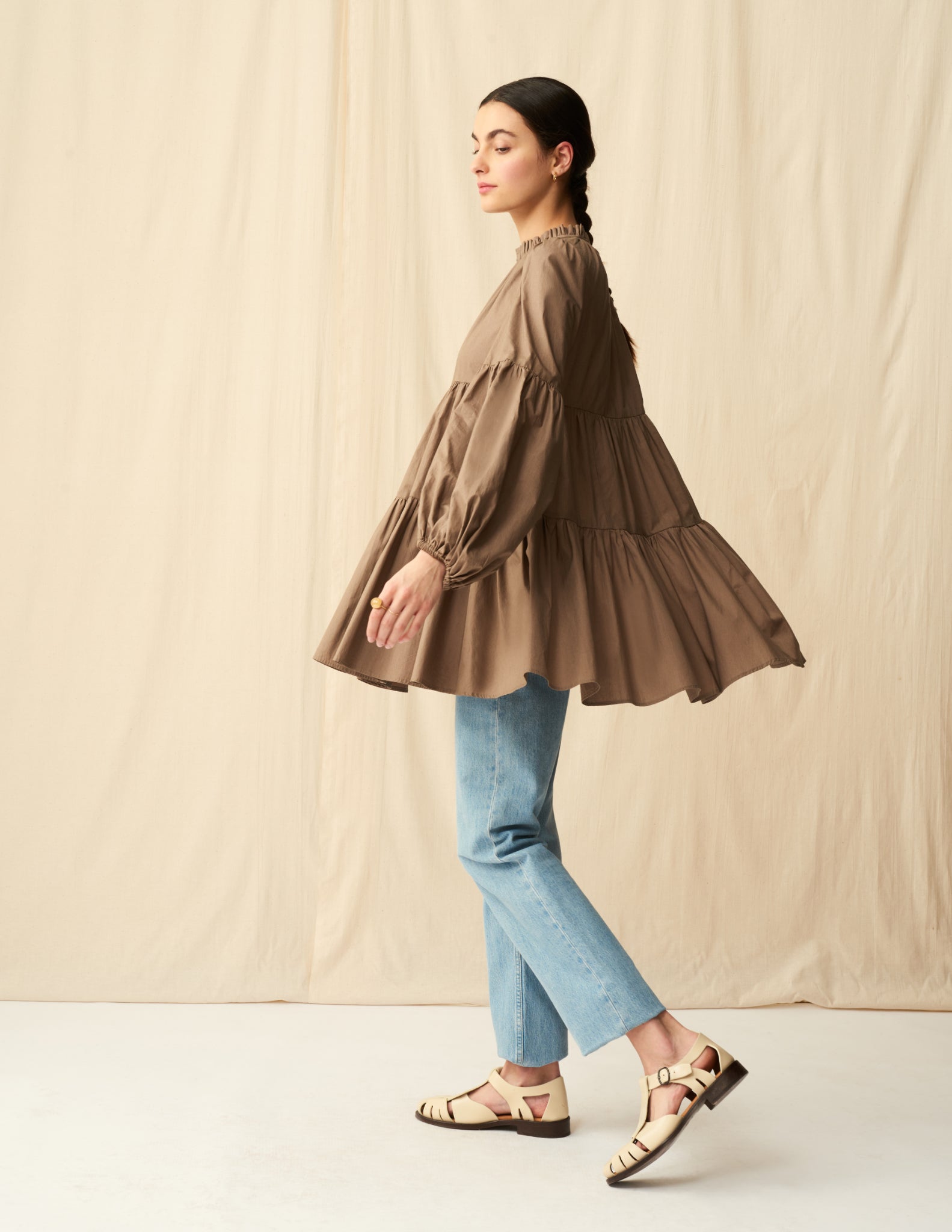 星明りのロングブラウス Oak