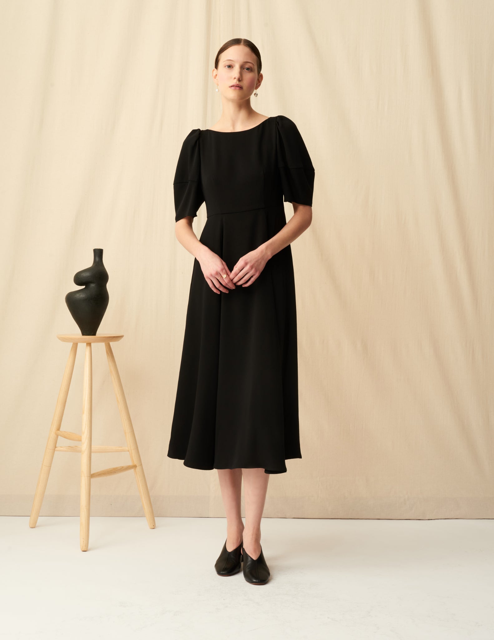 花の蕾のドレス Black