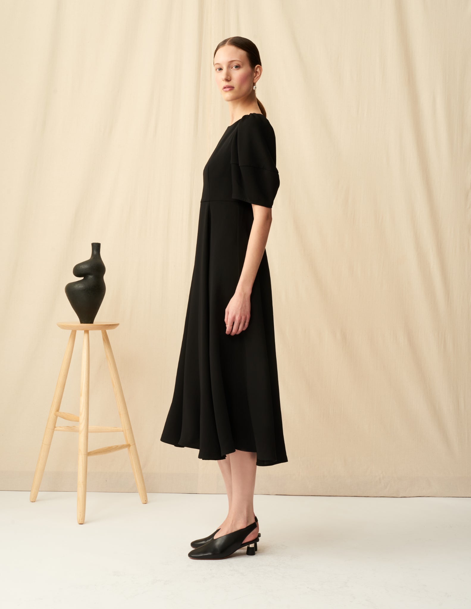 花の蕾のドレス Black