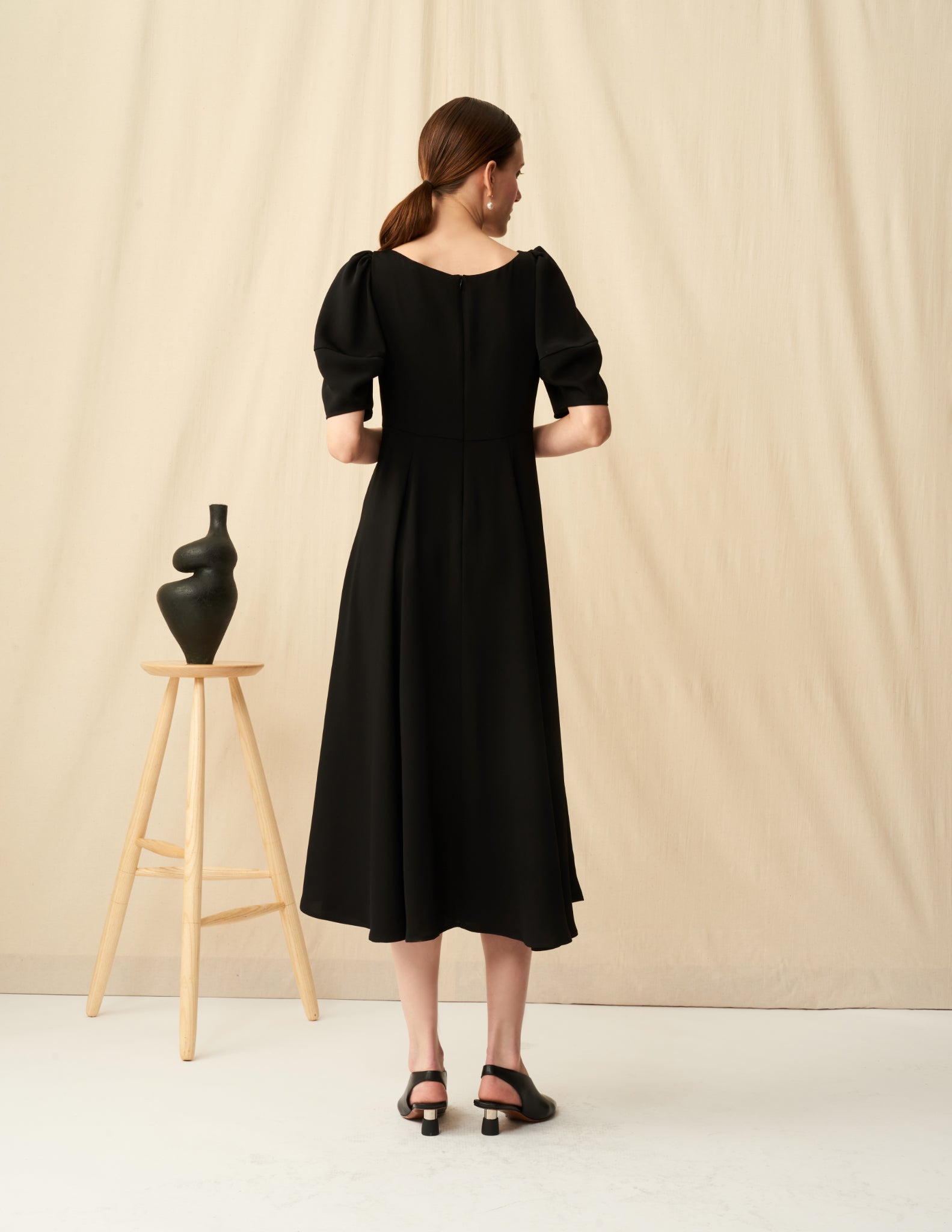 花の蕾のドレス Black