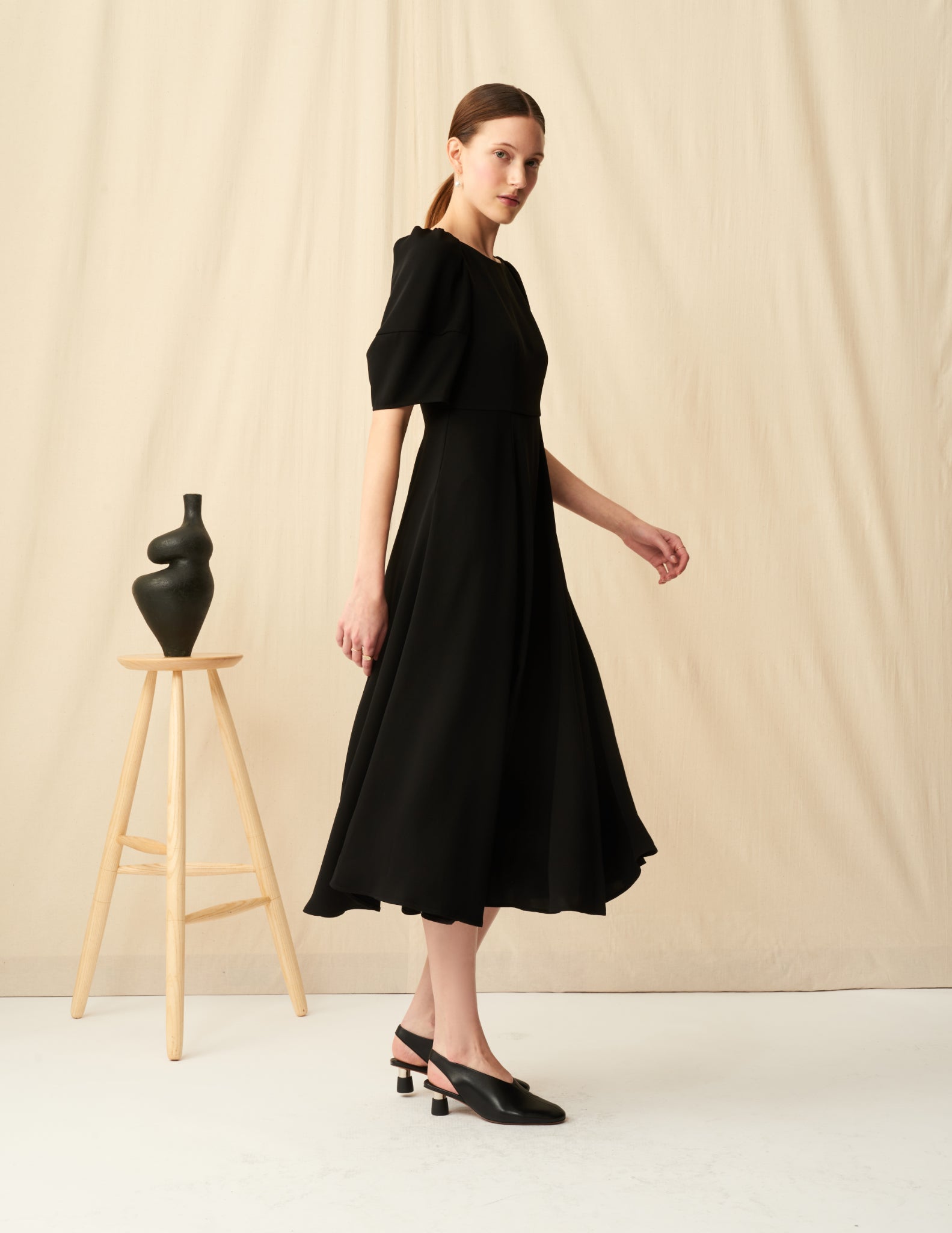 花の蕾のドレス Black