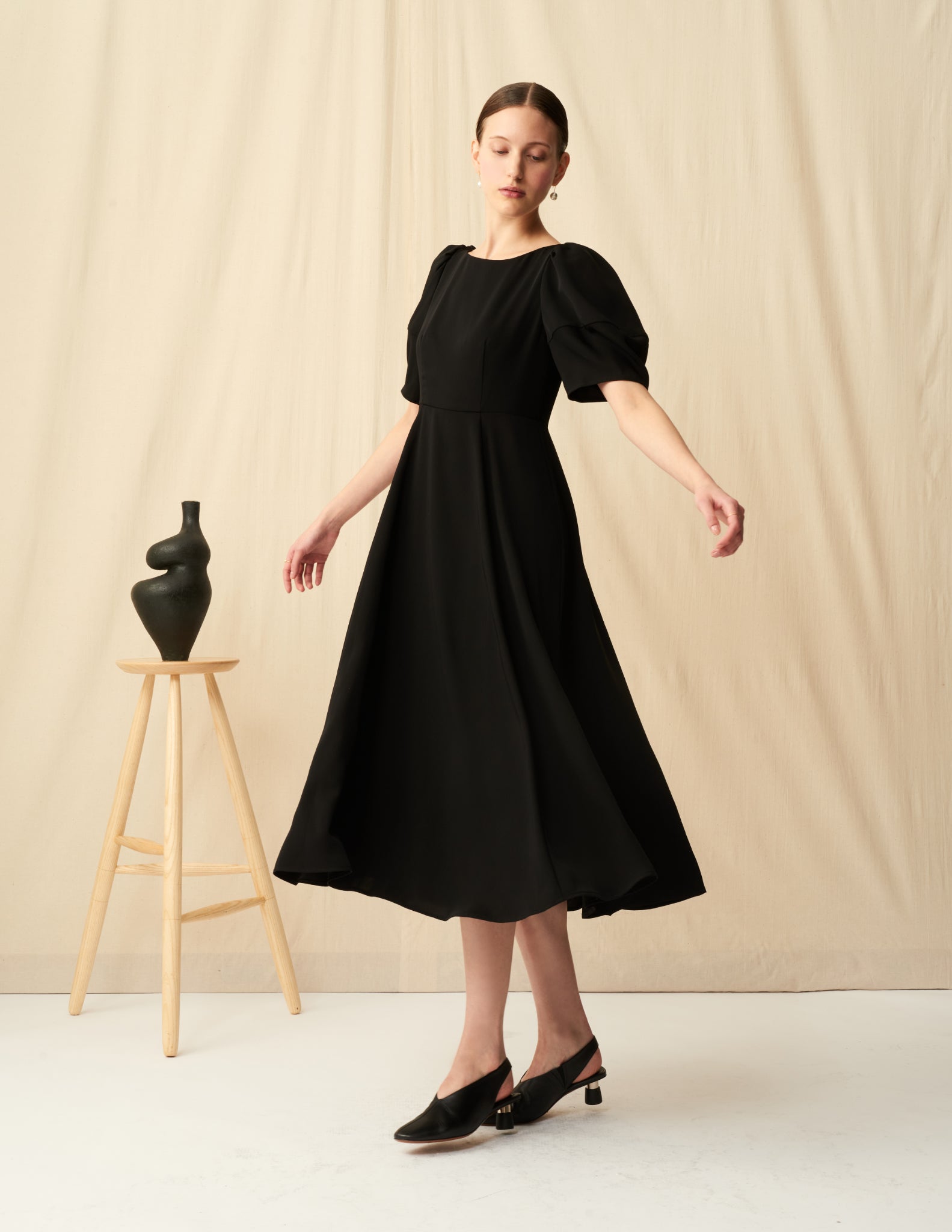 花の蕾のドレス Black