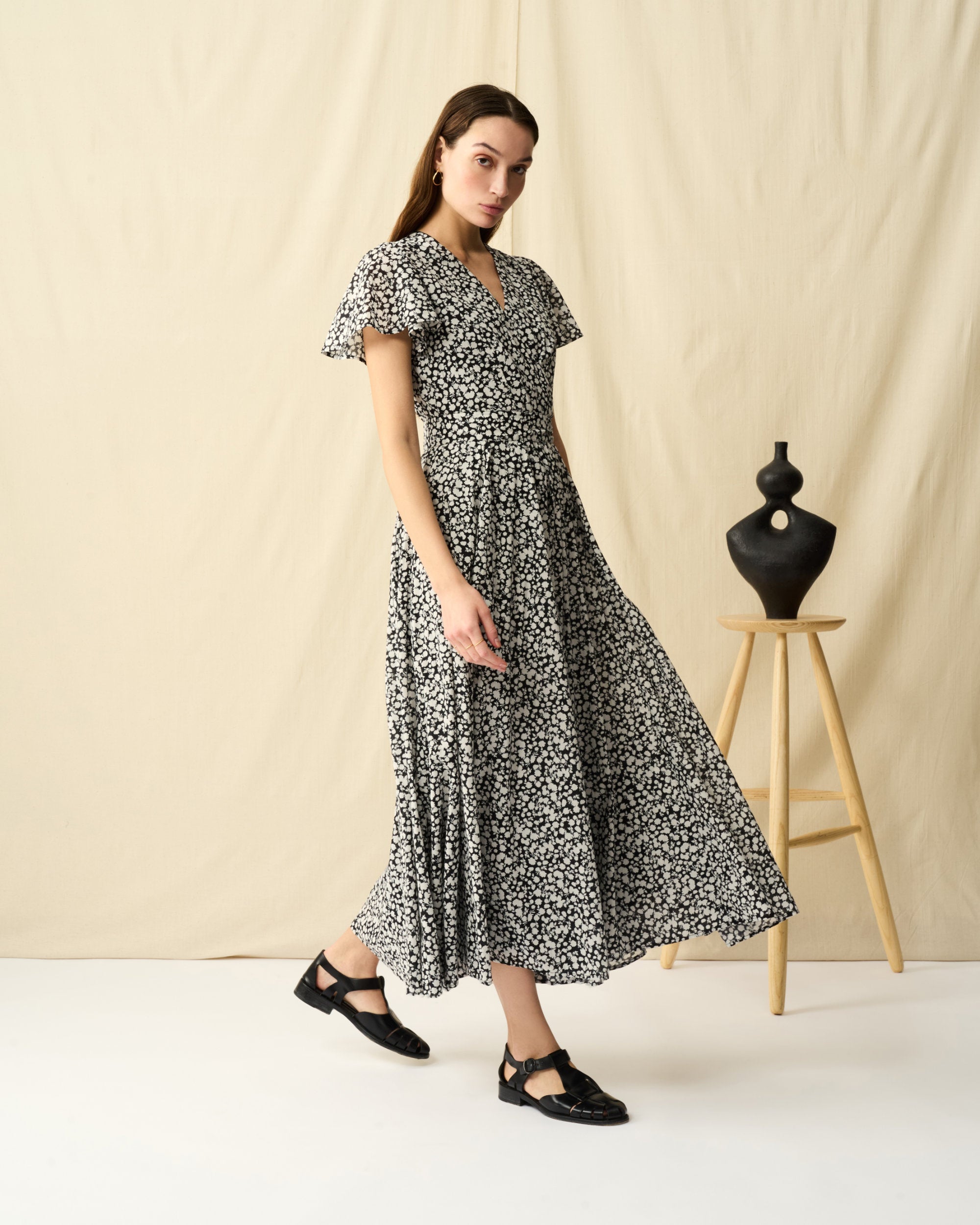 【予約】マドモアゼルのドレス Dancing Shadows/Black