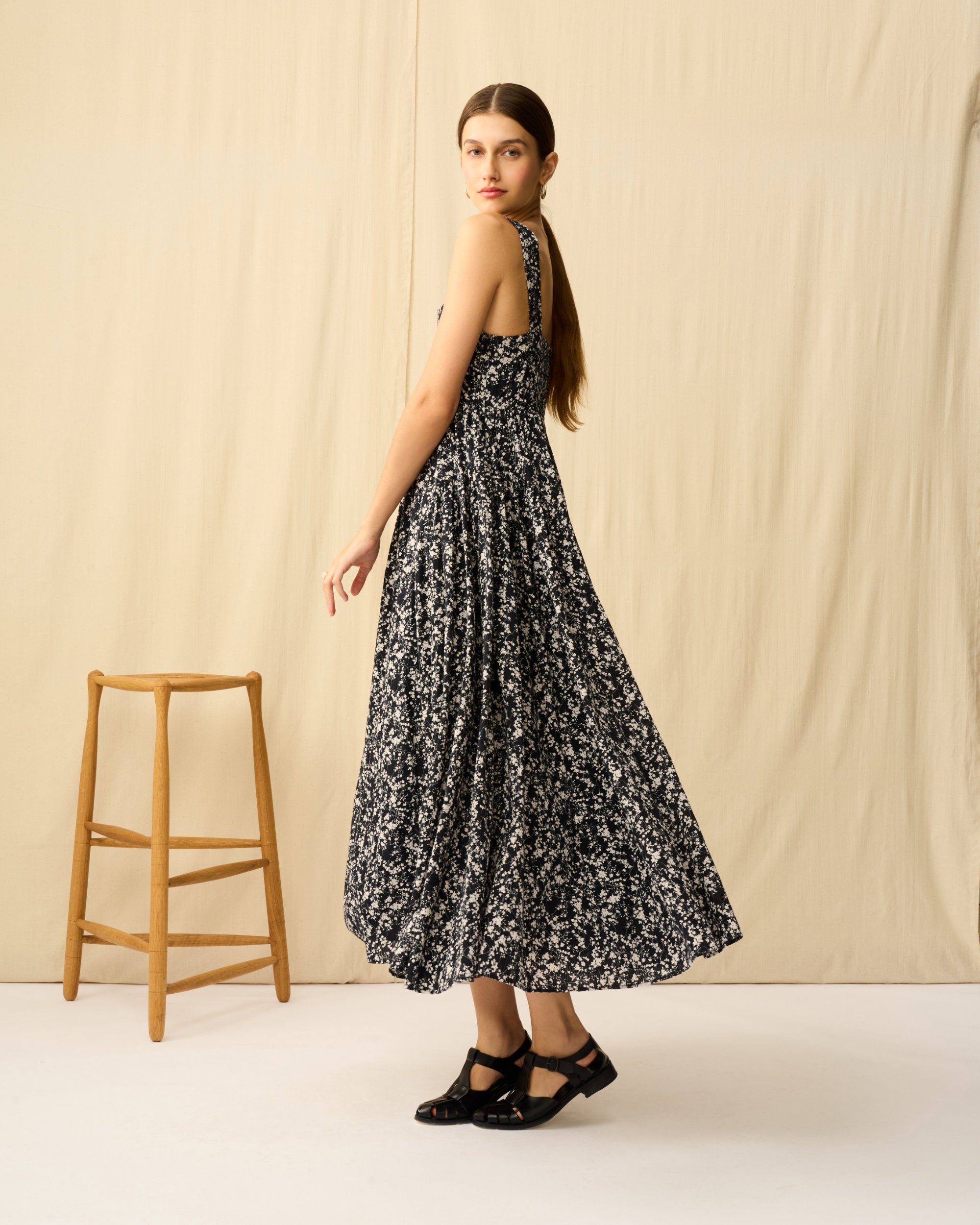 【予約】シンデレラのドレス Seersucker Shadow Play/Black