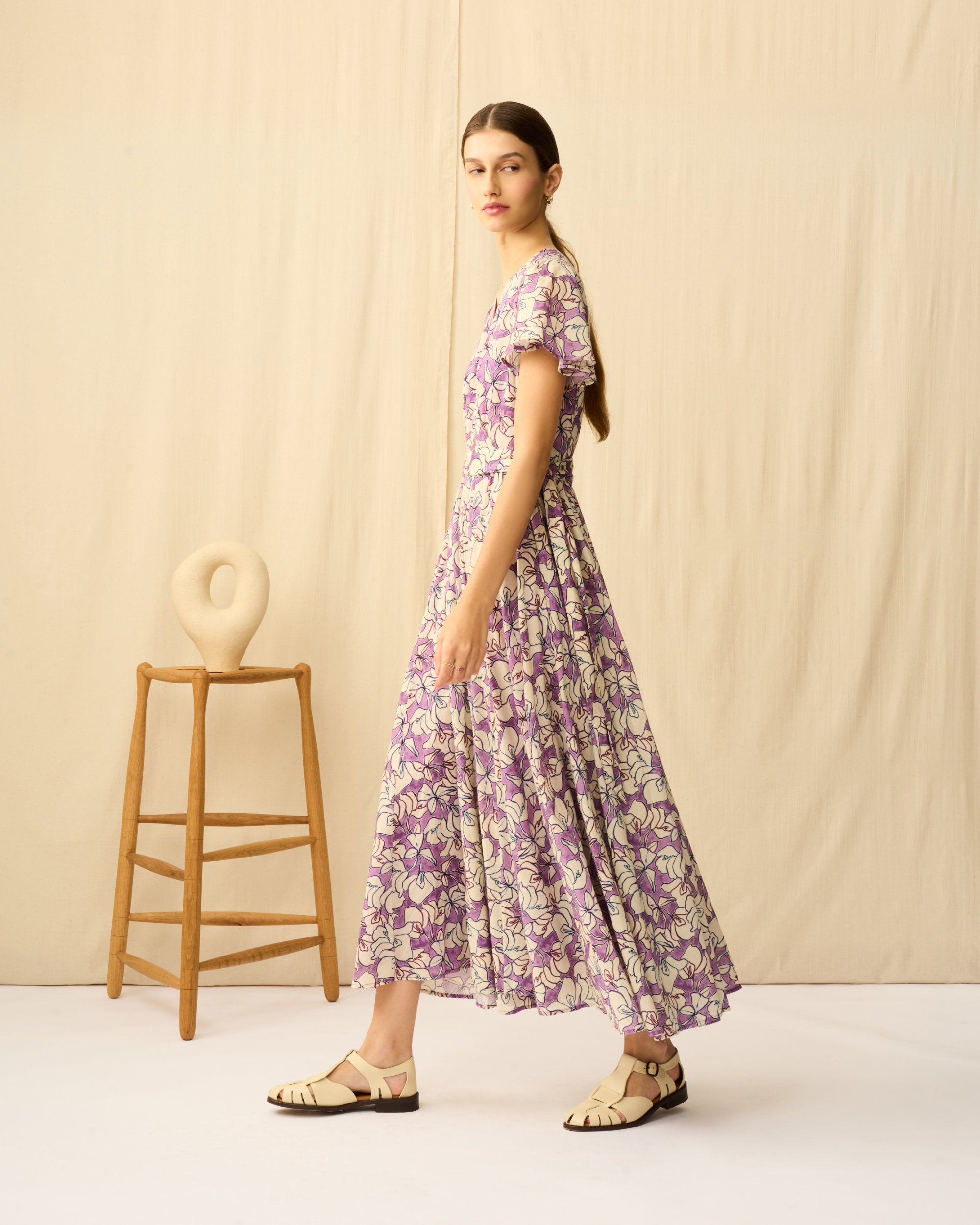 【予約】マドモアゼルのドレス Flower Poem/Purple