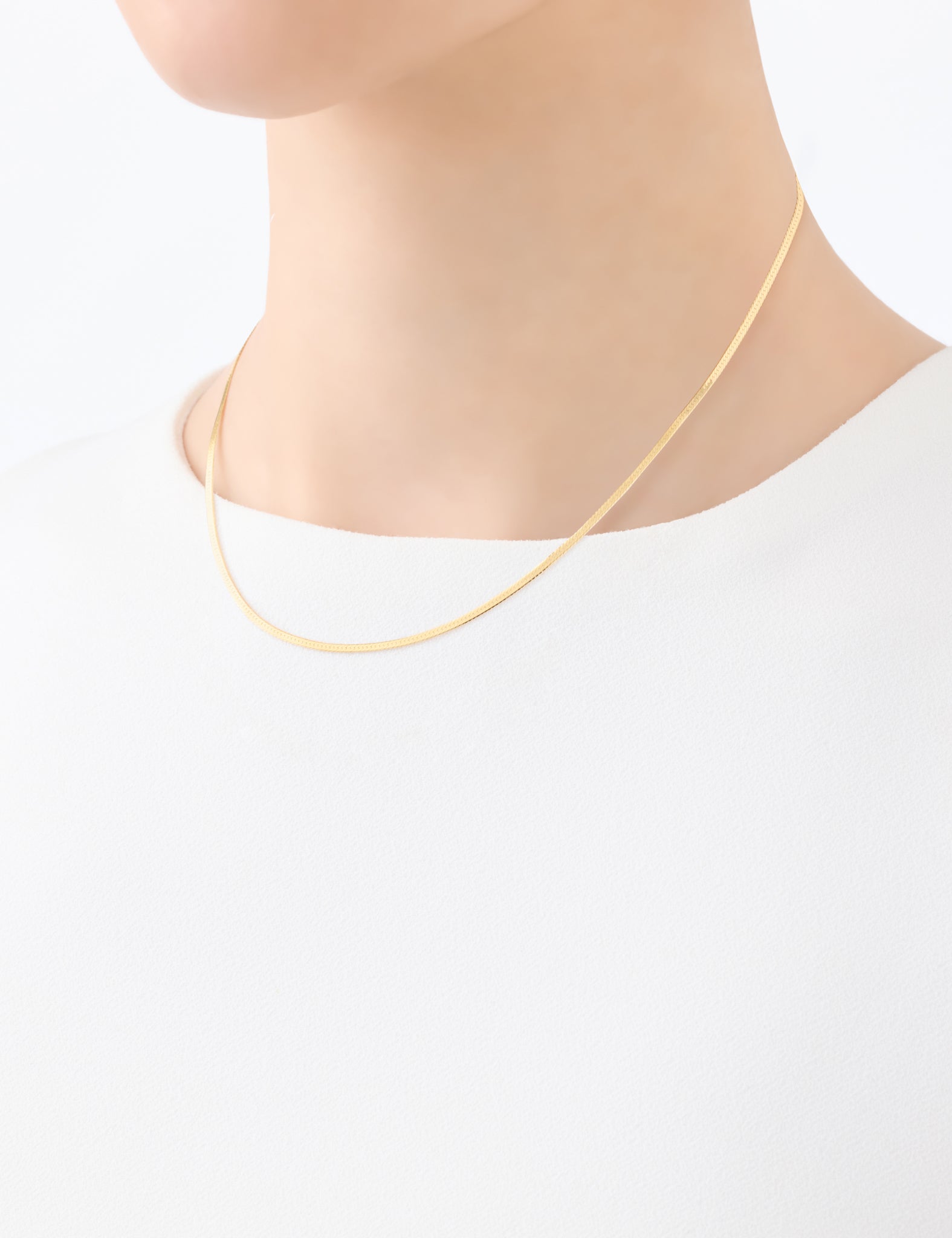 【オンライン限定】Serpentine ネックレス ヘリンボーン 37cm【K18YG】