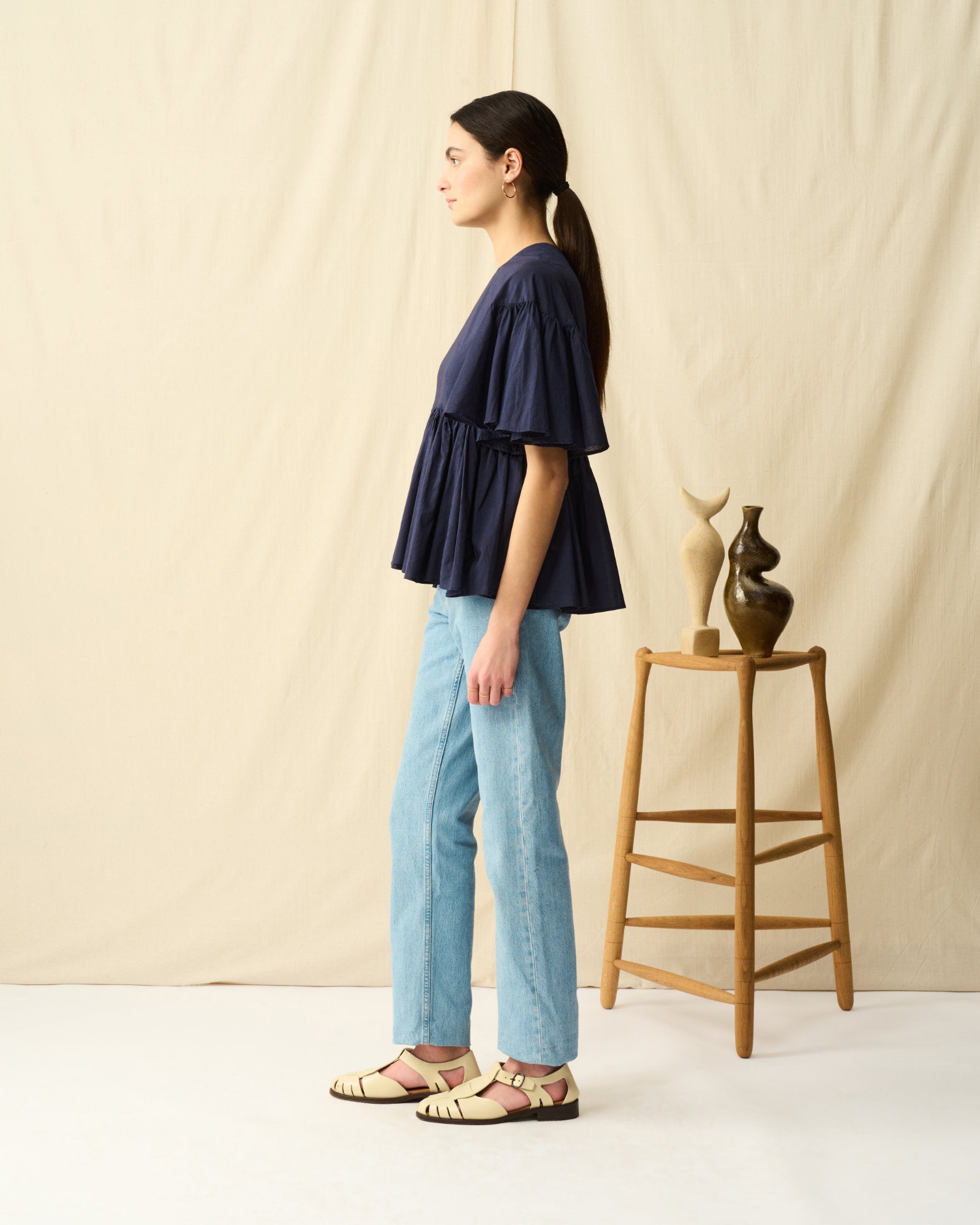 【予約】フリージアのブラウス Midnight Ocean