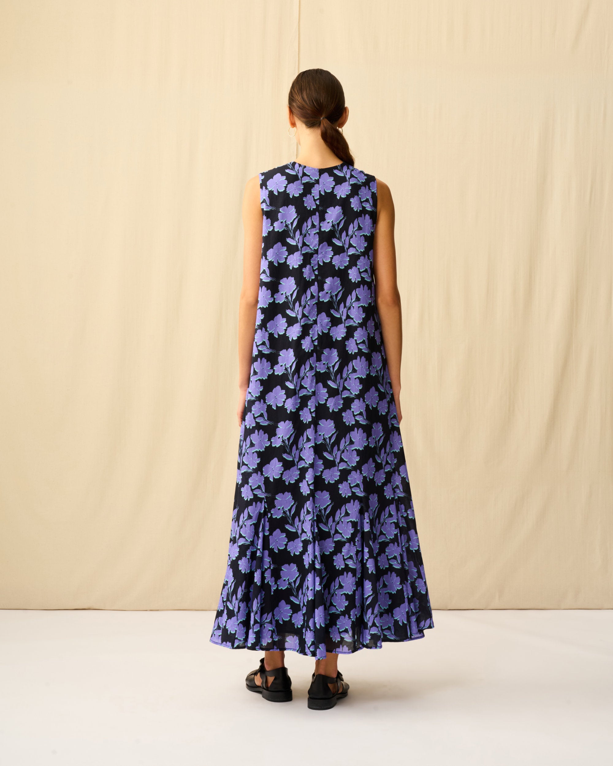 【予約】夏の月影のドレス Evening Bloom/Black