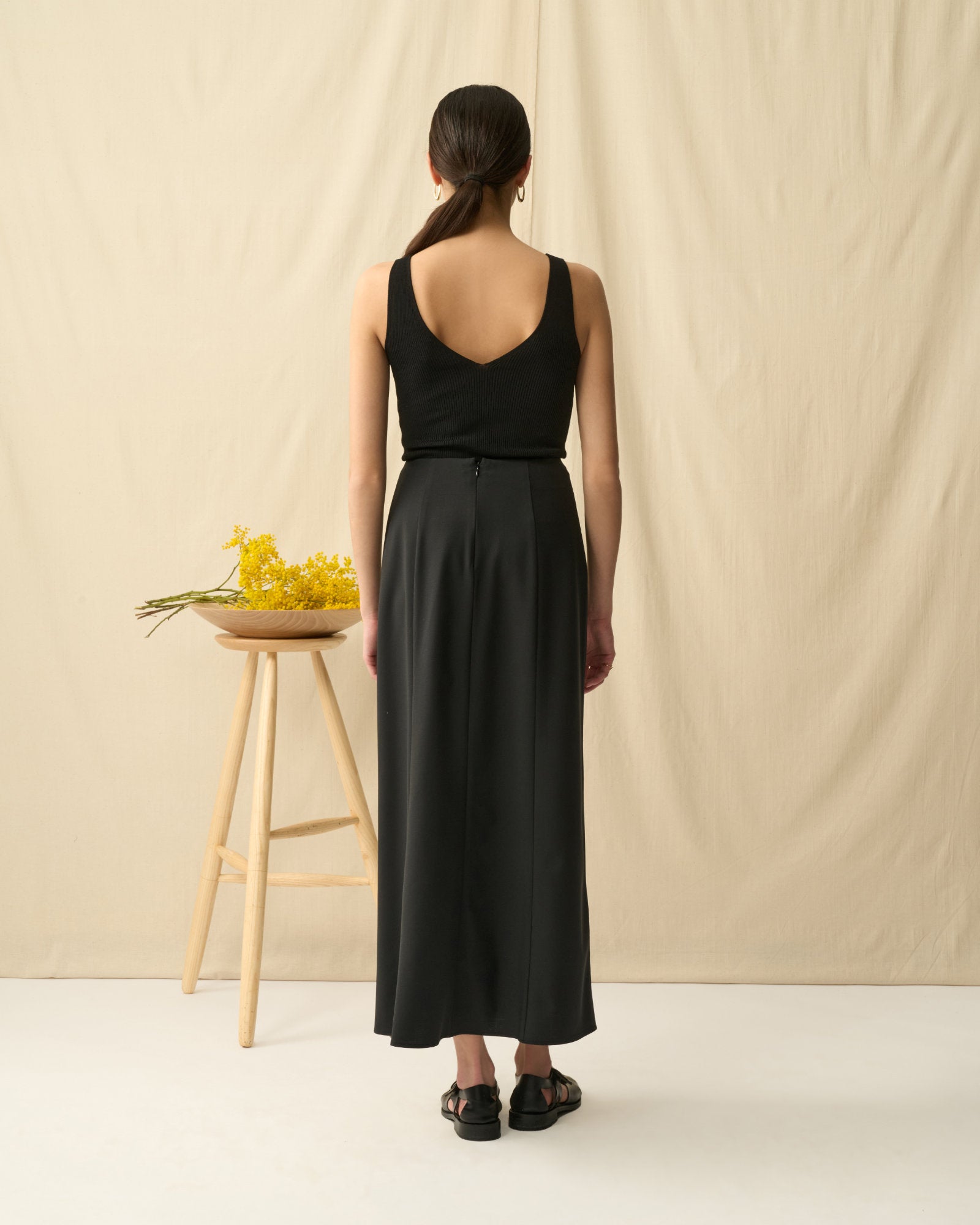 ポプラのスカート Black