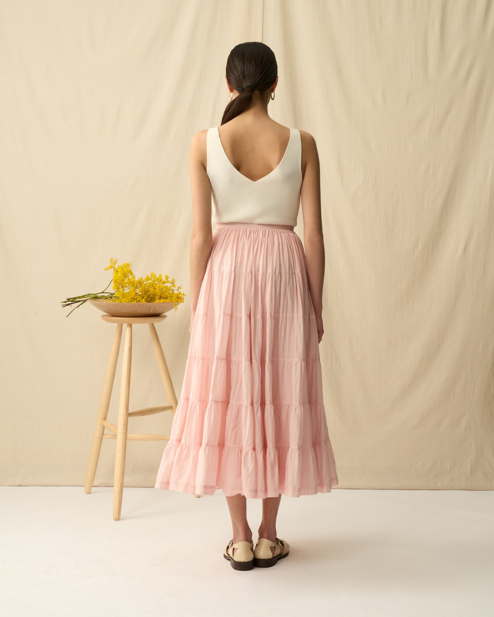 【予約】草原の虹のスカート Pink Pearl