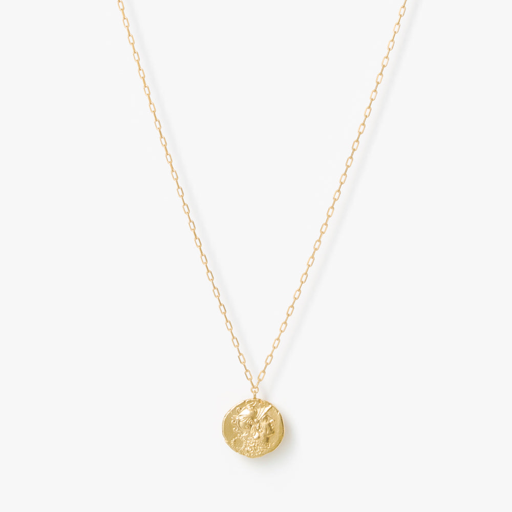 Ancient Memories ネックレス Athena/Warriors レクタングルチェーン 45cm (ゴールドカラー) 【SV925】