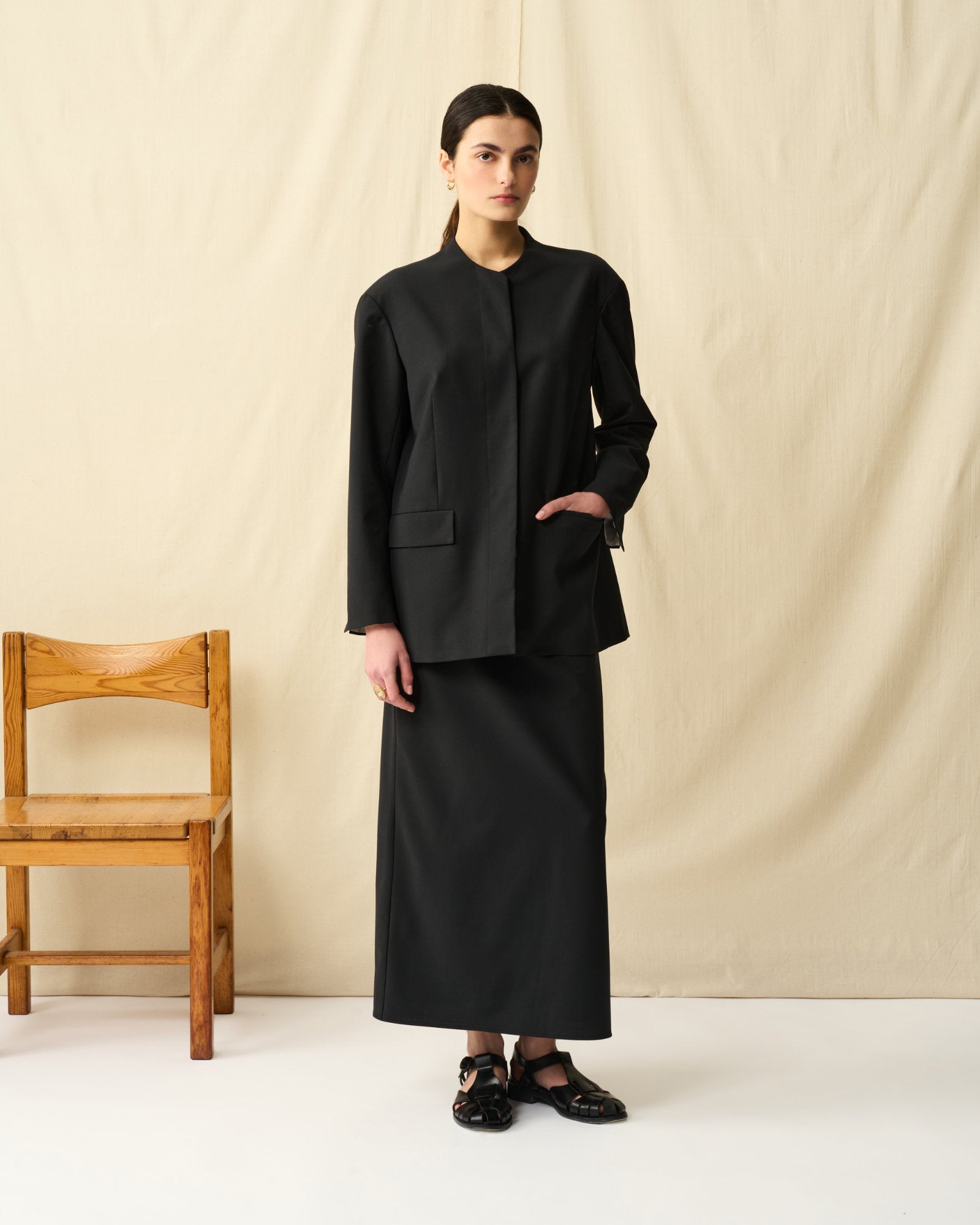 ポプラのスカート Black