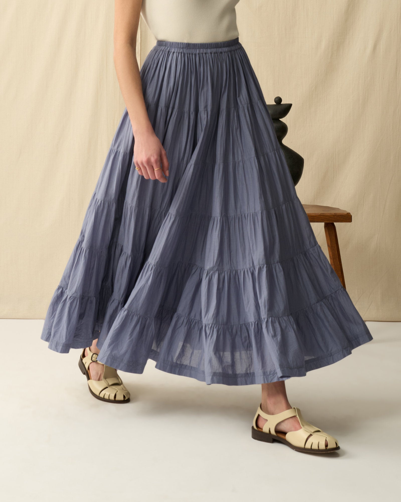 【予約】草原の虹のスカート Calm Ocean