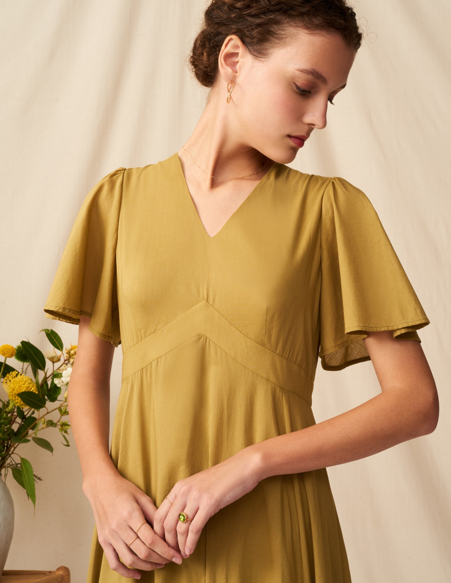 せせらぎのドレス Olive