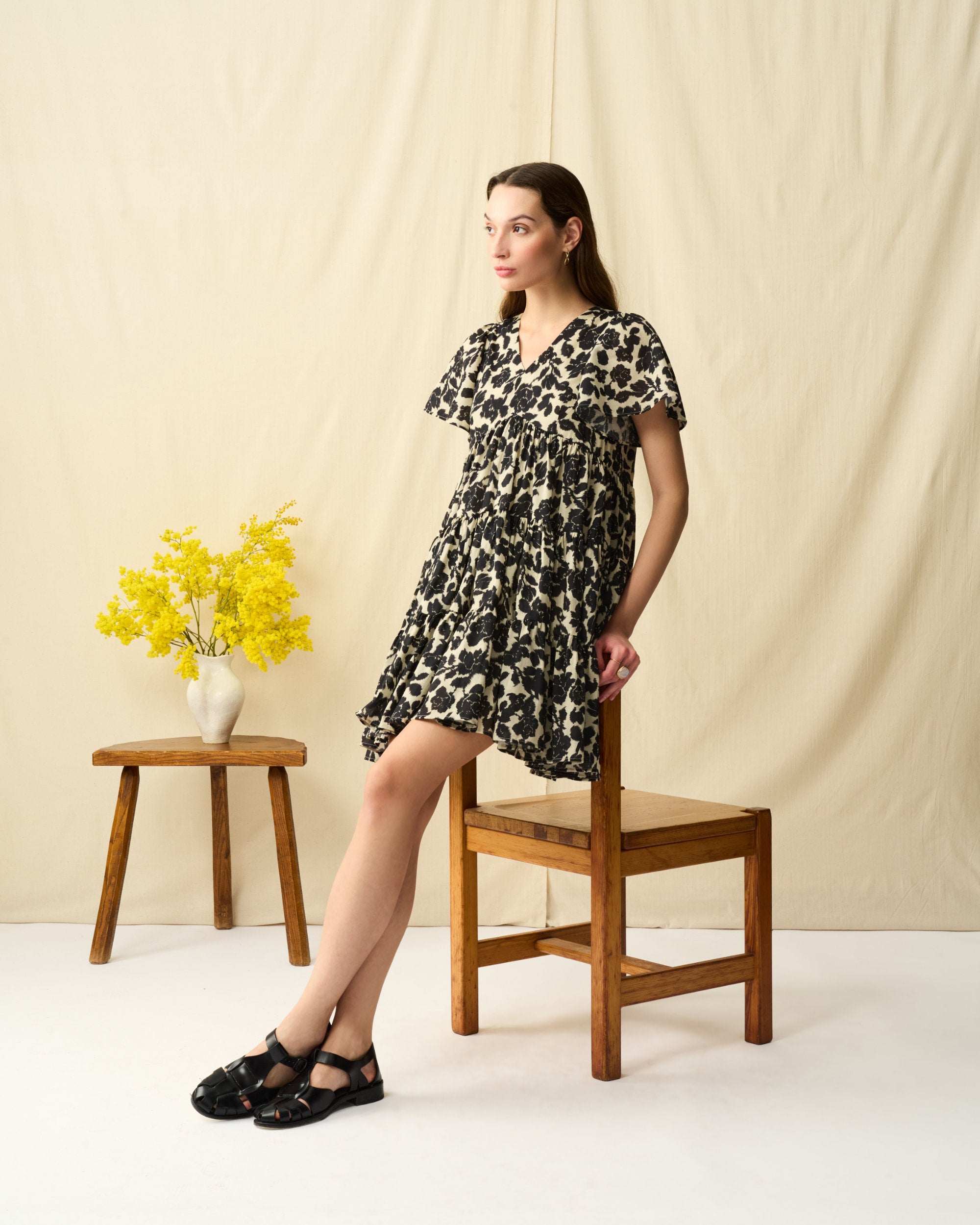 【予約】エンジェルのミニドレス Rose Fantasy/Greige