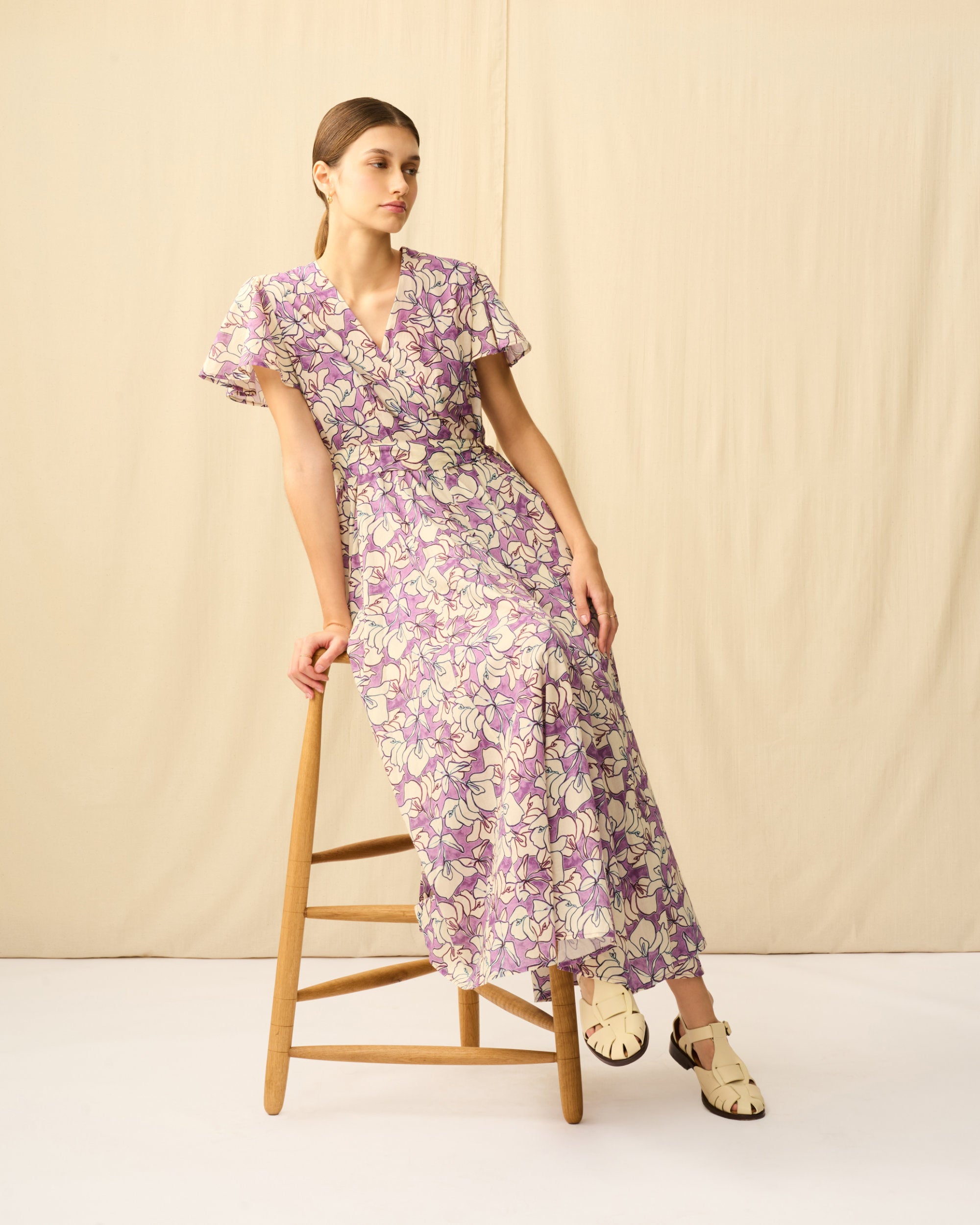 【予約】マドモアゼルのドレス Flower Poem/Purple