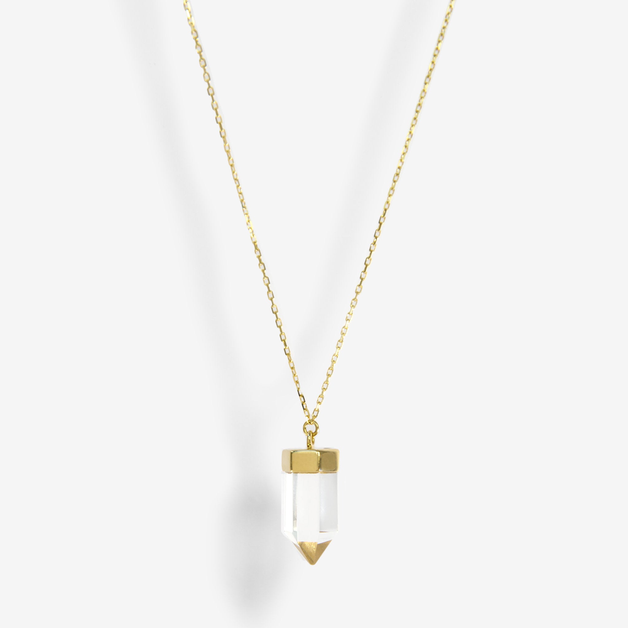 【オンライン限定】Gold Wand ネックレス クリスタル スモールレクタングルチェーン 60cm【K18YG】
