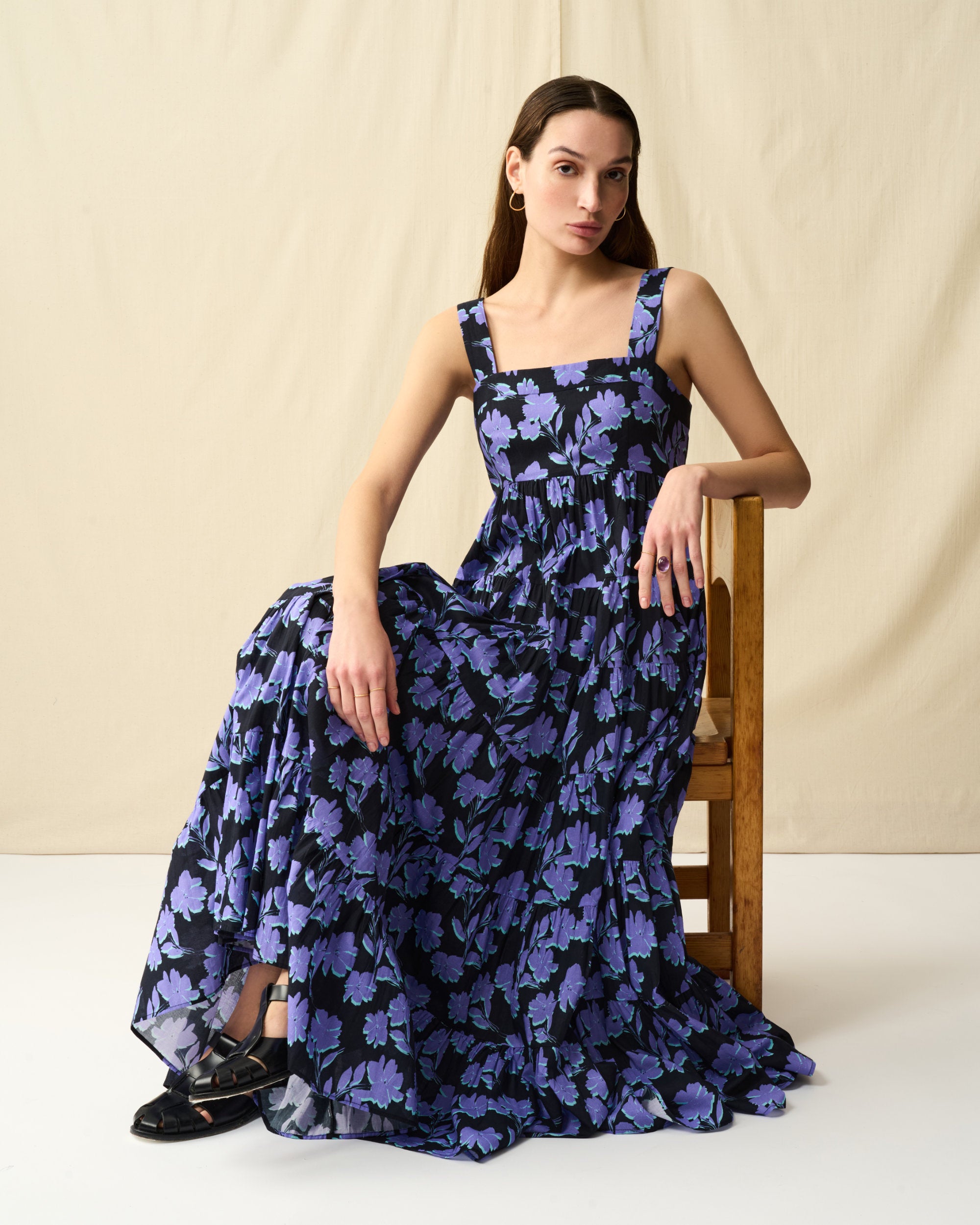 【予約】虹の女神のドレス Evening Bloom/Black