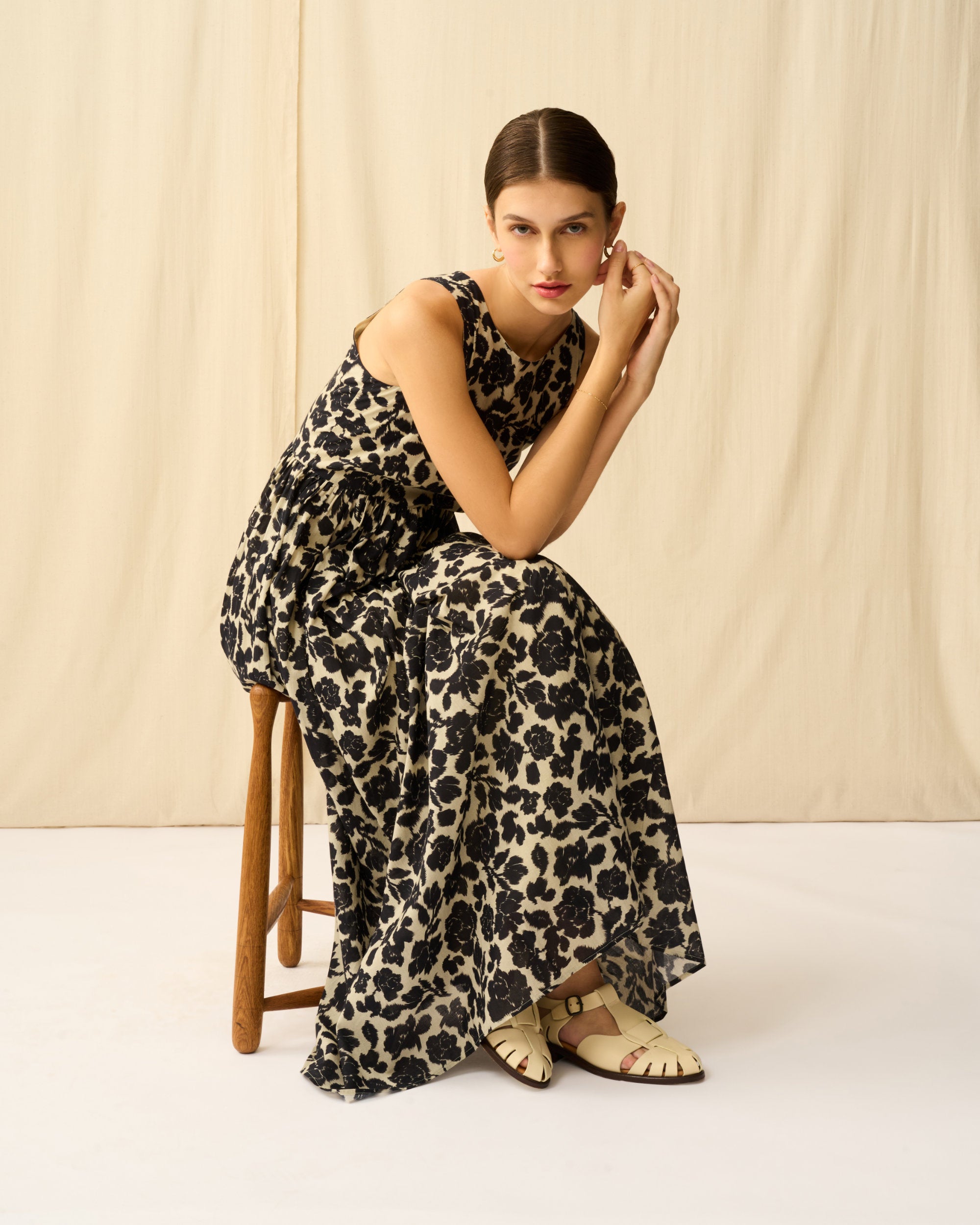 【予約】夏のレディのドレス Rose Fantasy/Greige